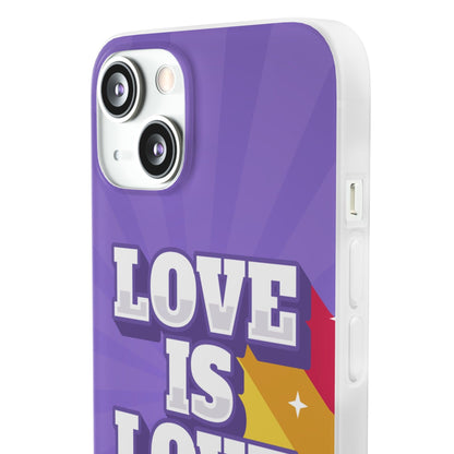 LGBTQWorldwide - ,,LOVE IS LOVE" Flexible Handyhülle Accessories, Case, iPhone, iPhone Cases, Phone accessory, Phone Cases, Samsung Cases, silikon, Valentine's Day promotion lgbtq Bekleidung Accessoires unisex Zubehör