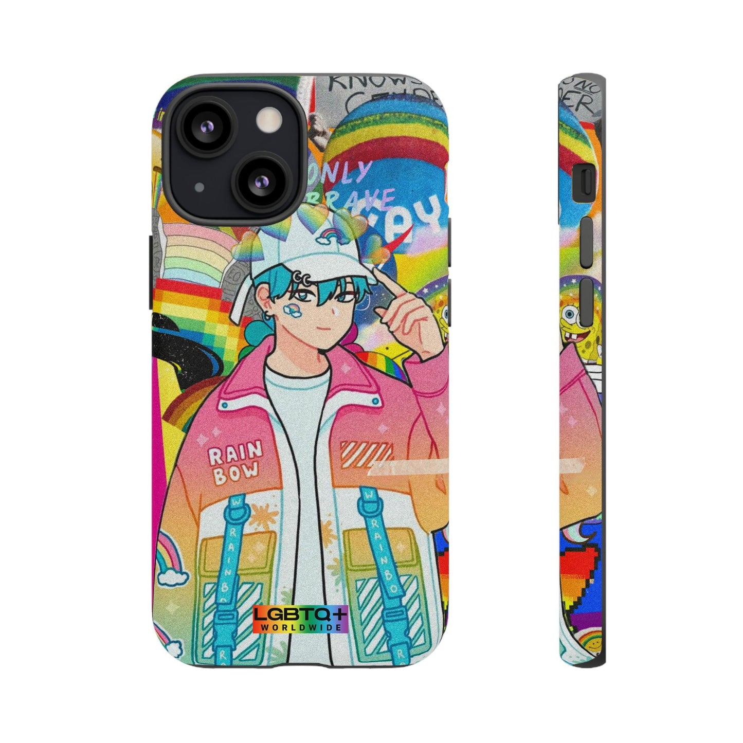 LGBTQWorldwide - ,,REGENBOGEN JUNGE" Doppelgehäuse Handyhülle Accessories, Glossy, iPhone Cases, Matte, Phone accessory, Phone Cases, Samsung Cases, Thermo, Valentine's Day Picks lgbtq Bekleidung Accessoires unisex Zubehör