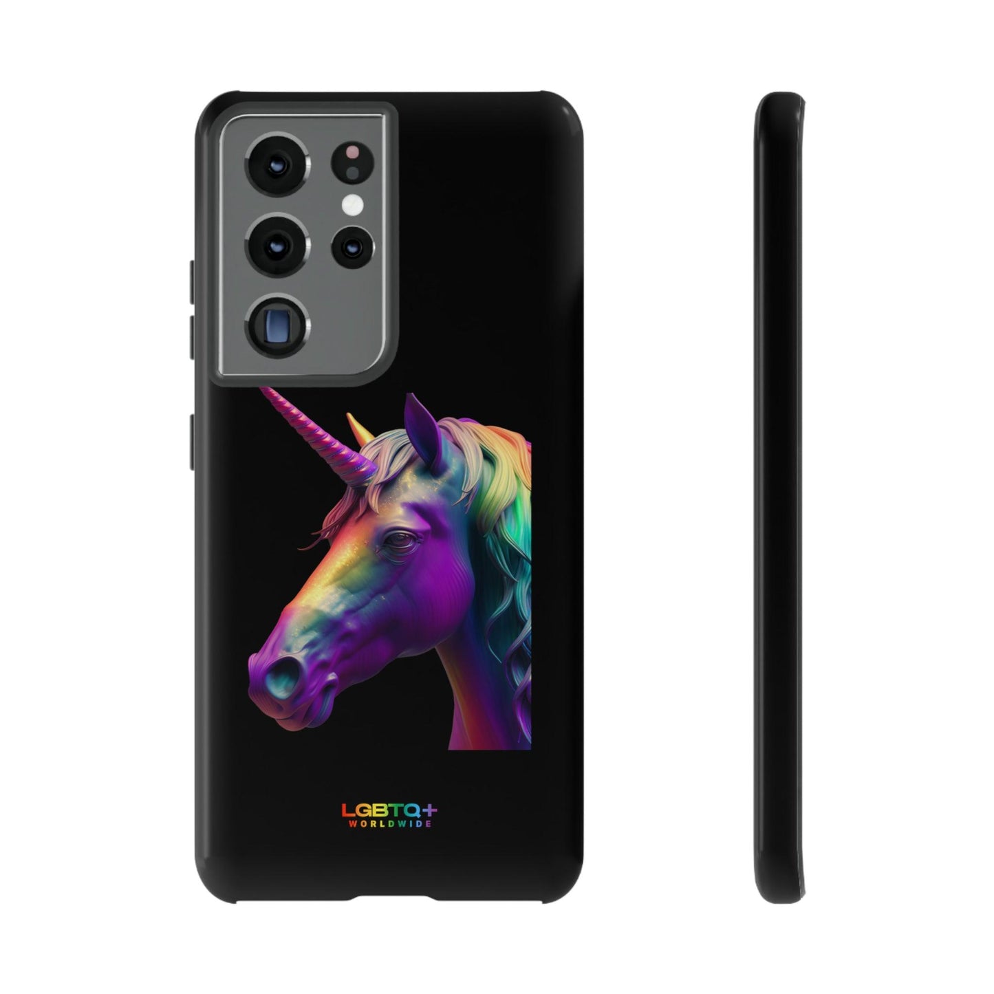 LGBTQWorldwide - ,,REGENBOGEN EINHORN" Doppelgehäuse Handyhülle Accessories, Glossy, iPhone Cases, Matte, Phone accessory, Phone Cases, Samsung Cases, tough, Valentine's Day Picks lgbtq Bekleidung Accessoires unisex Zubehör