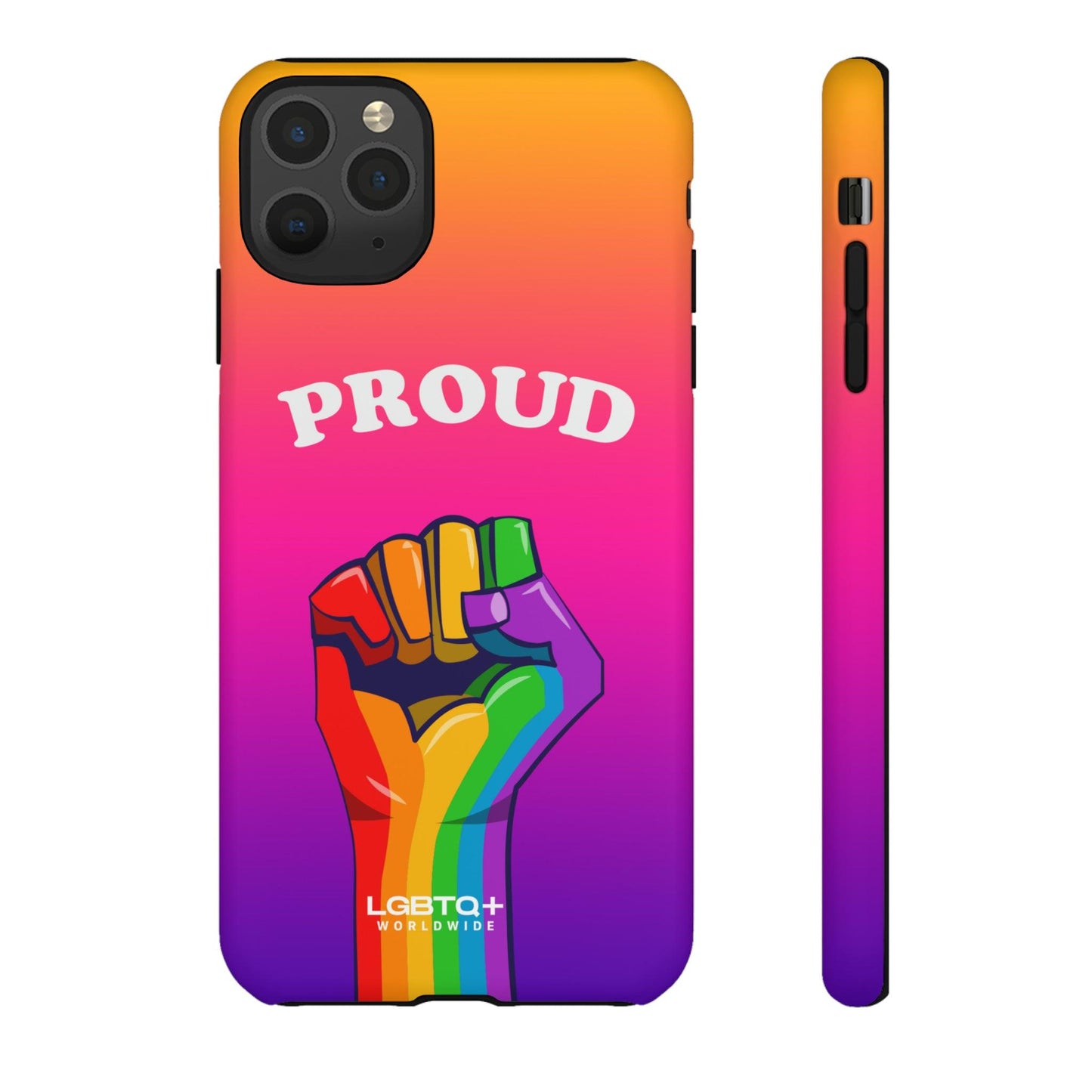 LGBTQWorldwide - ,,GLÜCKLICH" Doppelgehäuse Handyhülle Accessories, Glossy, iPhone Cases, Matte, Phone accessory, Phone Cases, Samsung Cases, Thermo, Valentine's Day Picks lgbtq Bekleidung Accessoires unisex Zubehör