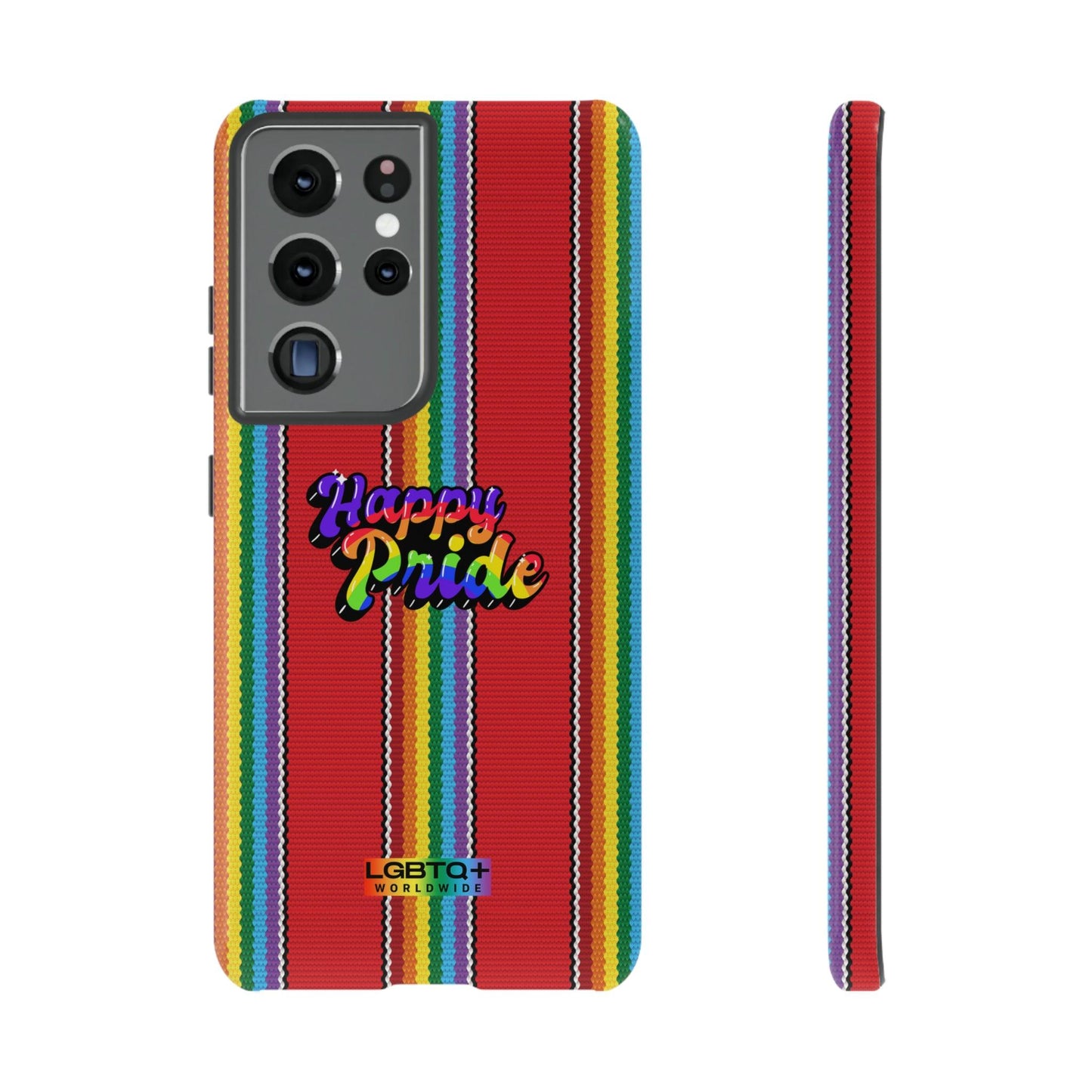 LGBTQWorldwide - ,,HAPPY PRIDE" Doppelgehäuse Handyhülle Accessories, Glossy, iPhone Cases, Matte, Phone accessory, Phone Cases, Samsung Cases, Thermo, Valentine's Day Picks lgbtq Bekleidung Accessoires unisex Zubehör