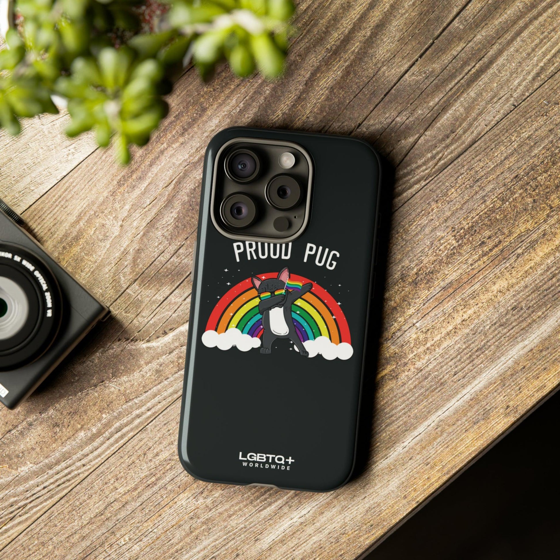 LGBTQWorldwide - ,,PROUD PUG" Doppelgehäuse Handyhülle Accessories, Glossy, iPhone Cases, Matte, Phone accessory, Phone Cases, Samsung Cases, Thermo, Valentine's Day Picks lgbtq Bekleidung Accessoires unisex Zubehör