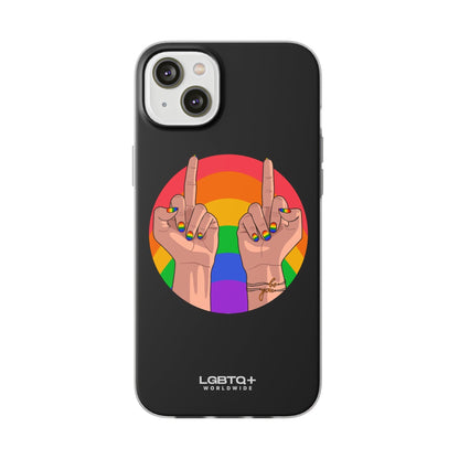 LGBTQWorldwide - ,,GIVE A FUCK" Flexible Handyhülle Accessories, Case, iPhone, iPhone Cases, Phone accessory, Phone Cases, Samsung Cases, silikon, Valentine's Day promotion lgbtq Bekleidung Accessoires unisex Zubehör