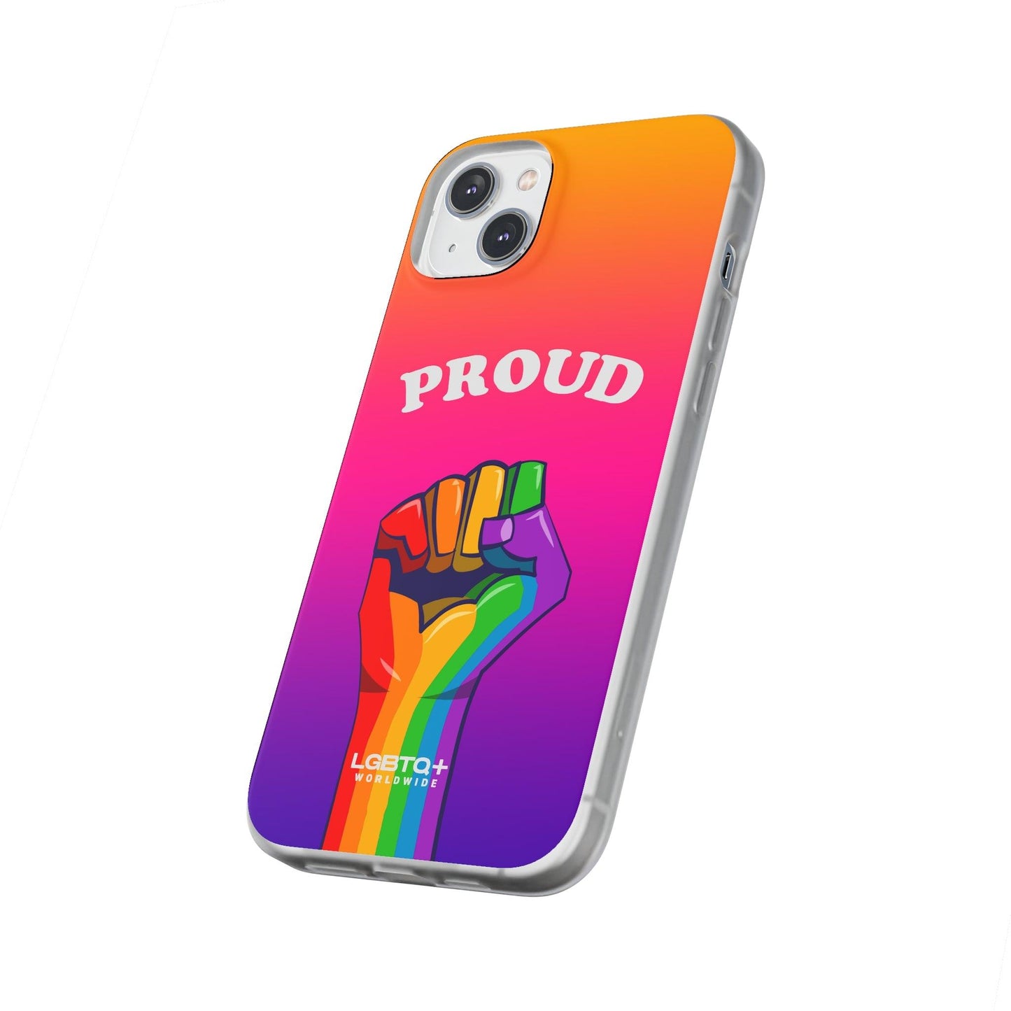 LGBTQWorldwide - ,,GLÜCKLICH" Flexible Handyhülle Accessories, Case, iPhone, iPhone Cases, Phone accessory, Phone Cases, Samsung Cases, silikon, Valentine's Day promotion lgbtq Bekleidung Accessoires unisex Zubehör