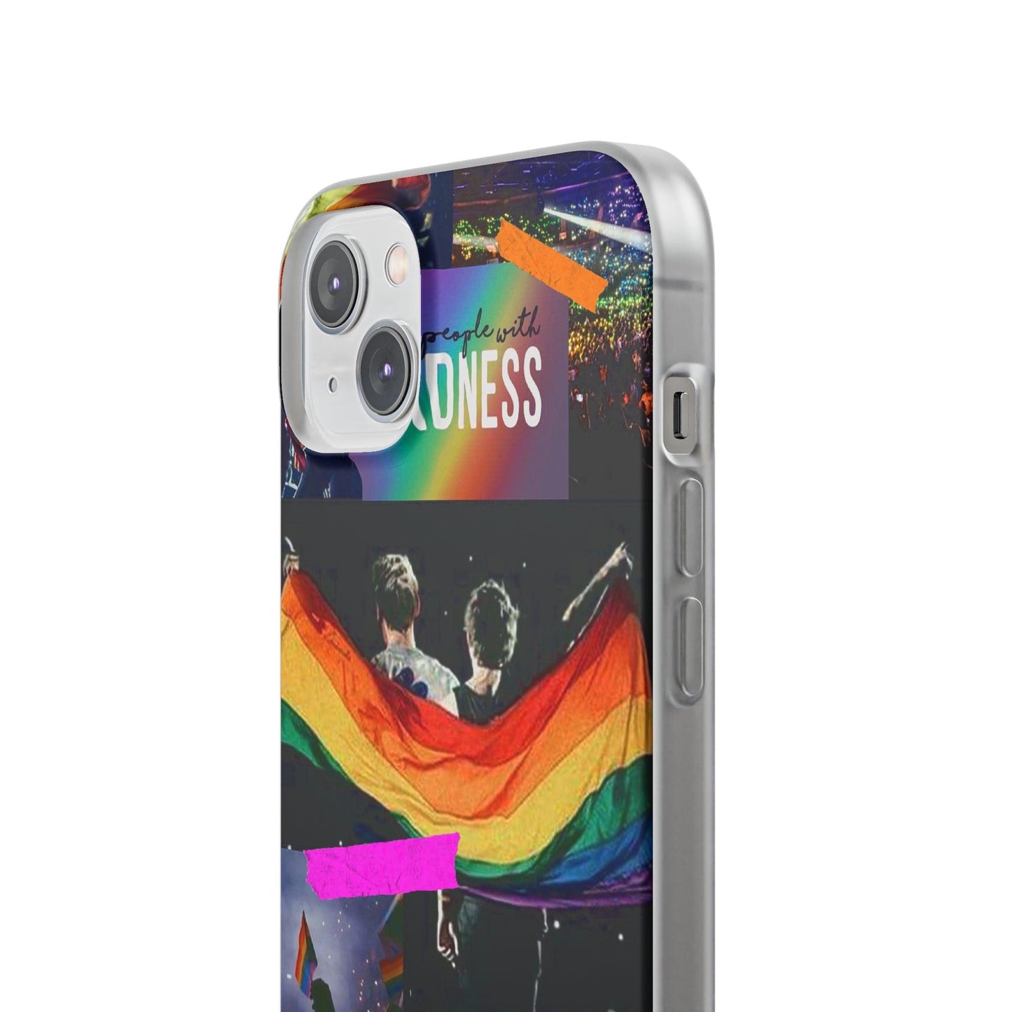 LGBTQWorldwide - ,,KINDNESS" Flexible Handyhülle Accessories, Case, iPhone, iPhone Cases, Phone accessory, Phone Cases, Samsung Cases, silikon, Valentine's Day promotion lgbtq Bekleidung Accessoires unisex Zubehör