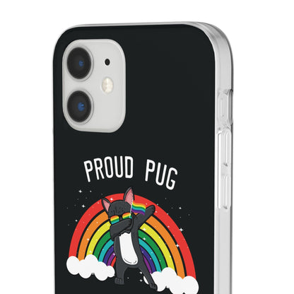 LGBTQWorldwide - ,,PROUD PUG" Flexible Handyhülle Accessories, Case, iPhone, iPhone Cases, Phone accessory, Phone Cases, Samsung Cases, silikon, Valentine's Day promotion lgbtq Bekleidung Accessoires unisex Zubehör