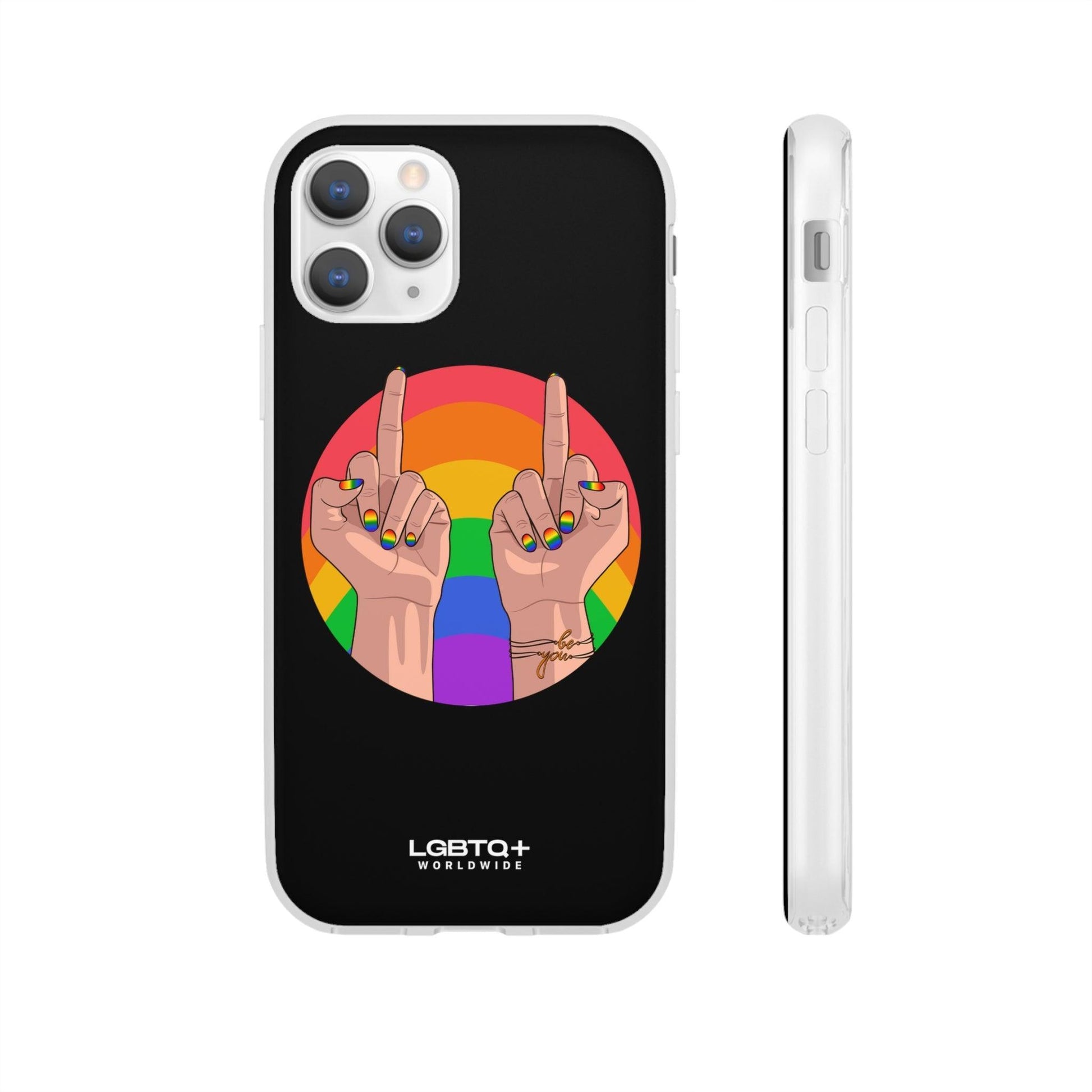 LGBTQWorldwide - ,,GIVE A FUCK" Flexible Handyhülle Accessories, Case, iPhone, iPhone Cases, Phone accessory, Phone Cases, Samsung Cases, silikon, Valentine's Day promotion lgbtq Bekleidung Accessoires unisex Zubehör