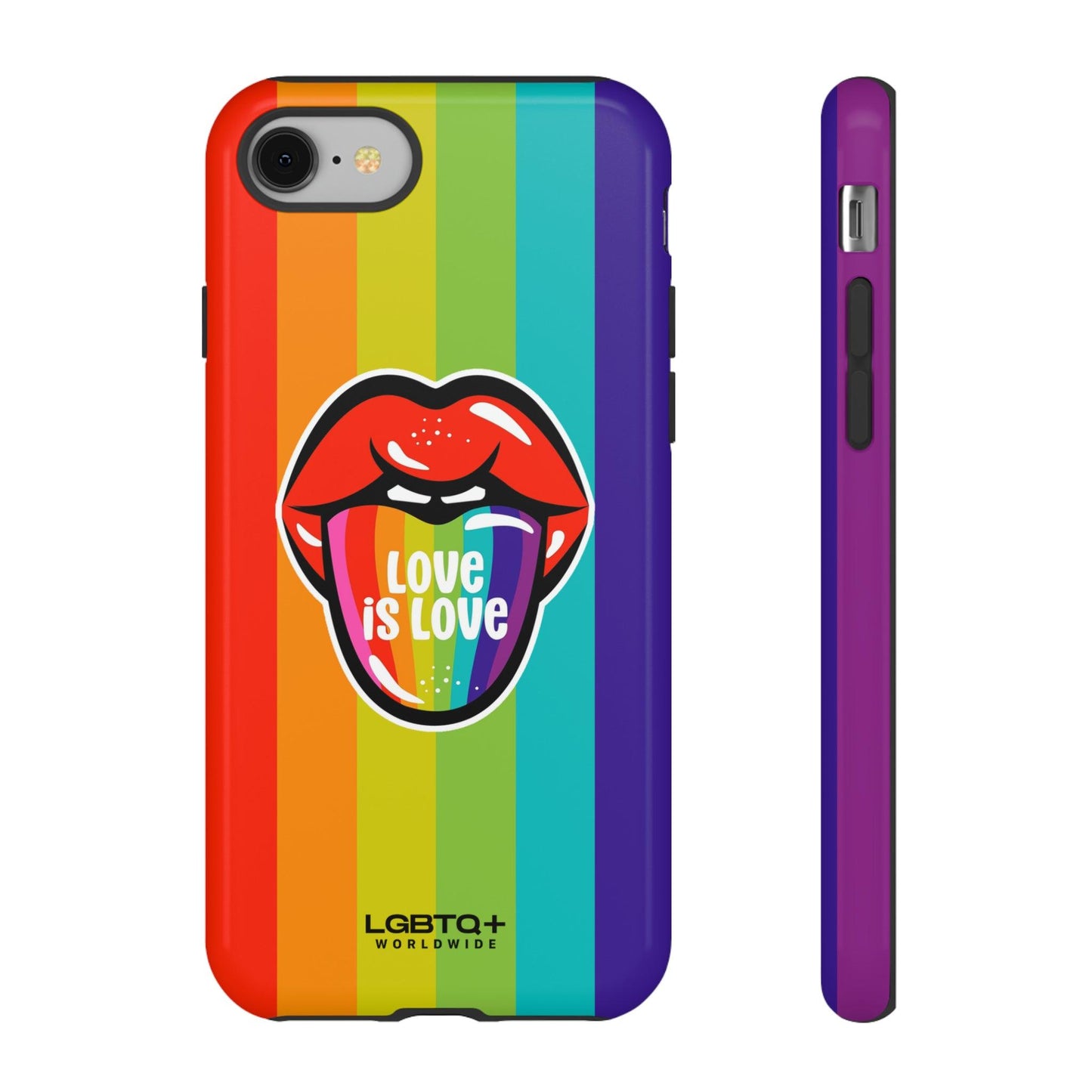 LGBTQWorldwide - ,,LIEBES ZUNGE" Doppelgehäuse Handyhülle Accessories, Glossy, iPhone Cases, Matte, Phone accessory, Phone Cases, Samsung Cases, Thermo, Valentine's Day Picks lgbtq Bekleidung Accessoires unisex Zubehör