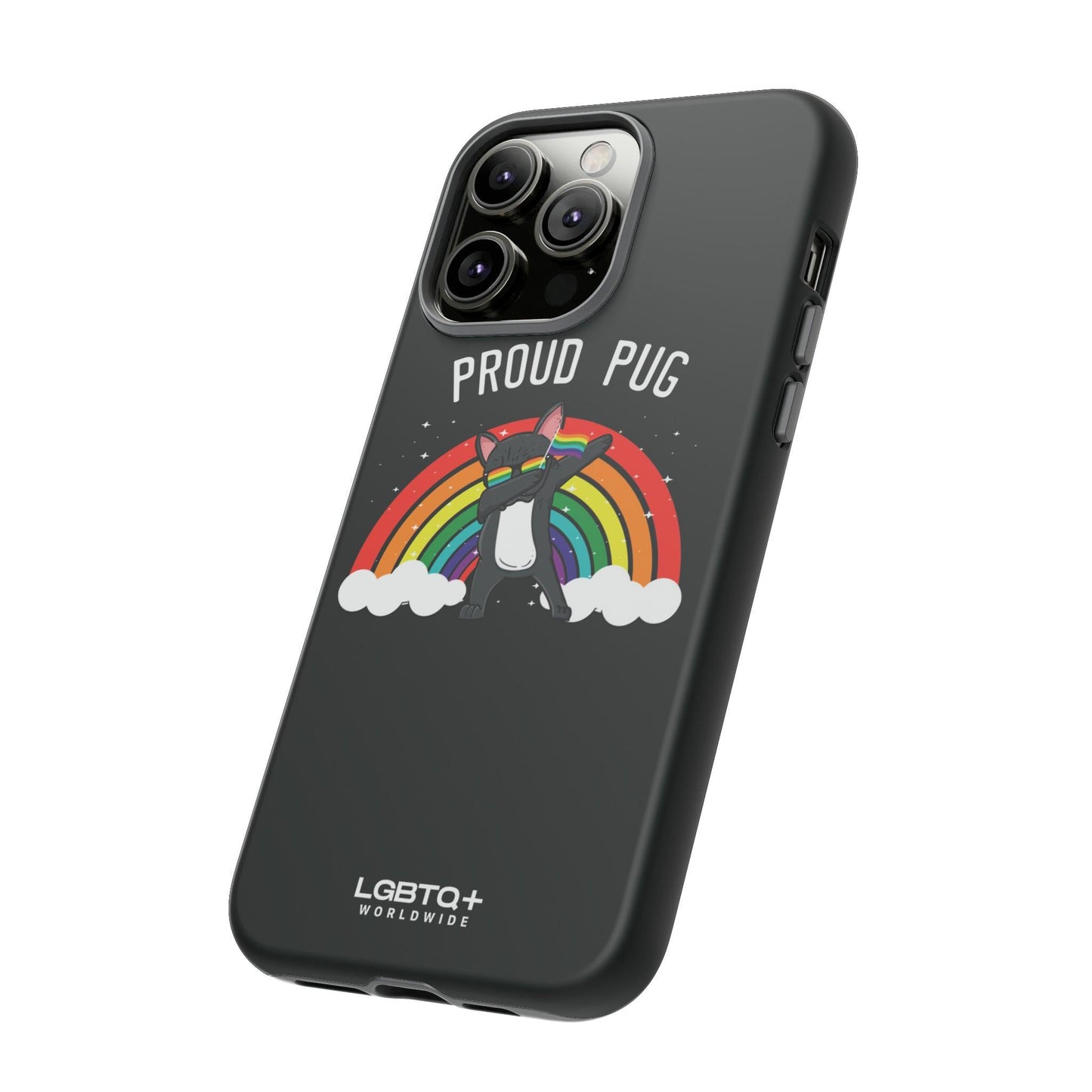 LGBTQWorldwide - ,,PROUD PUG" Doppelgehäuse Handyhülle Accessories, Glossy, iPhone Cases, Matte, Phone accessory, Phone Cases, Samsung Cases, Thermo, Valentine's Day Picks lgbtq Bekleidung Accessoires unisex Zubehör