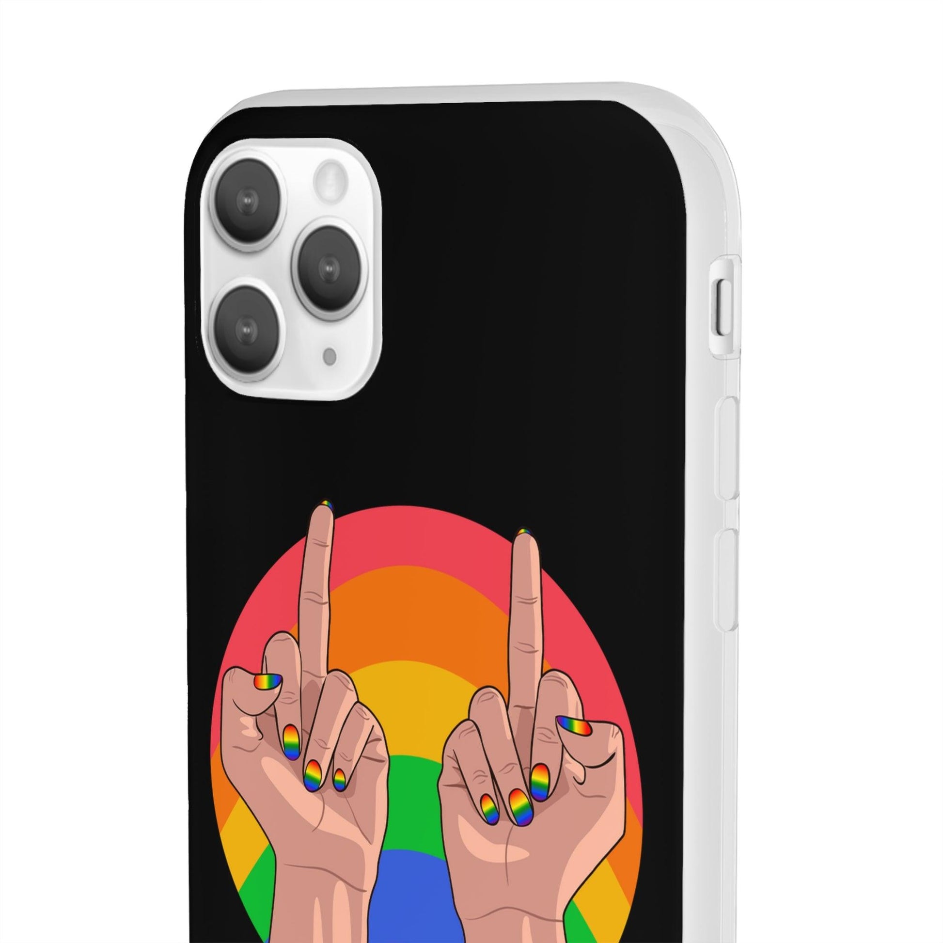 LGBTQWorldwide - ,,GIVE A FUCK" Flexible Handyhülle Accessories, Case, iPhone, iPhone Cases, Phone accessory, Phone Cases, Samsung Cases, silikon, Valentine's Day promotion lgbtq Bekleidung Accessoires unisex Zubehör