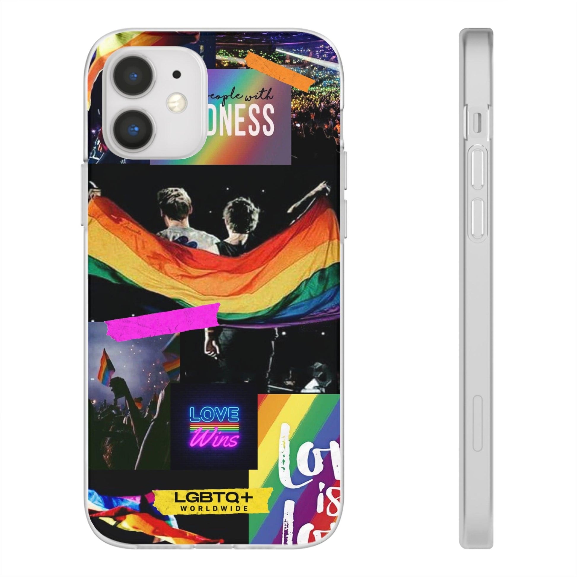 LGBTQWorldwide - ,,KINDNESS" Flexible Handyhülle Accessories, Case, iPhone, iPhone Cases, Phone accessory, Phone Cases, Samsung Cases, silikon, Valentine's Day promotion lgbtq Bekleidung Accessoires unisex Zubehör