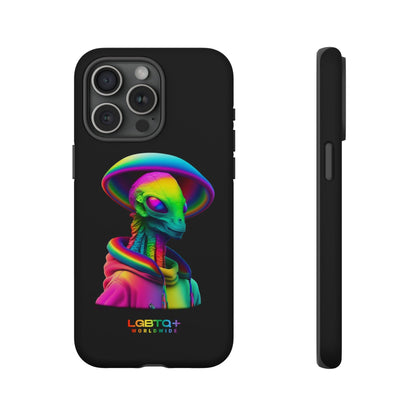 LGBTQWorldwide - ,,GLÜCKLICHES ALIEN" Doppelgehäuse Handyhülle Accessories, Glossy, iPhone Cases, Matte, Phone accessory, Phone Cases, Samsung Cases, tough, Valentine's Day Picks lgbtq Bekleidung Accessoires unisex Zubehör