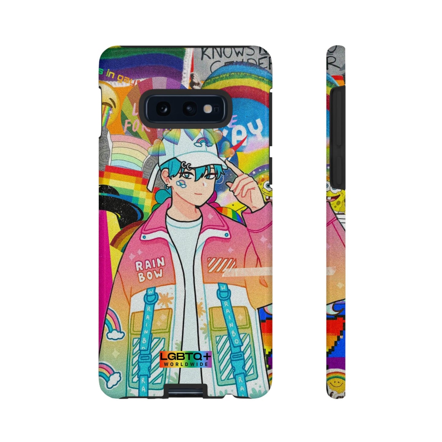 LGBTQWorldwide - ,,REGENBOGEN JUNGE" Doppelgehäuse Handyhülle Accessories, Glossy, iPhone Cases, Matte, Phone accessory, Phone Cases, Samsung Cases, Thermo, Valentine's Day Picks lgbtq Bekleidung Accessoires unisex Zubehör