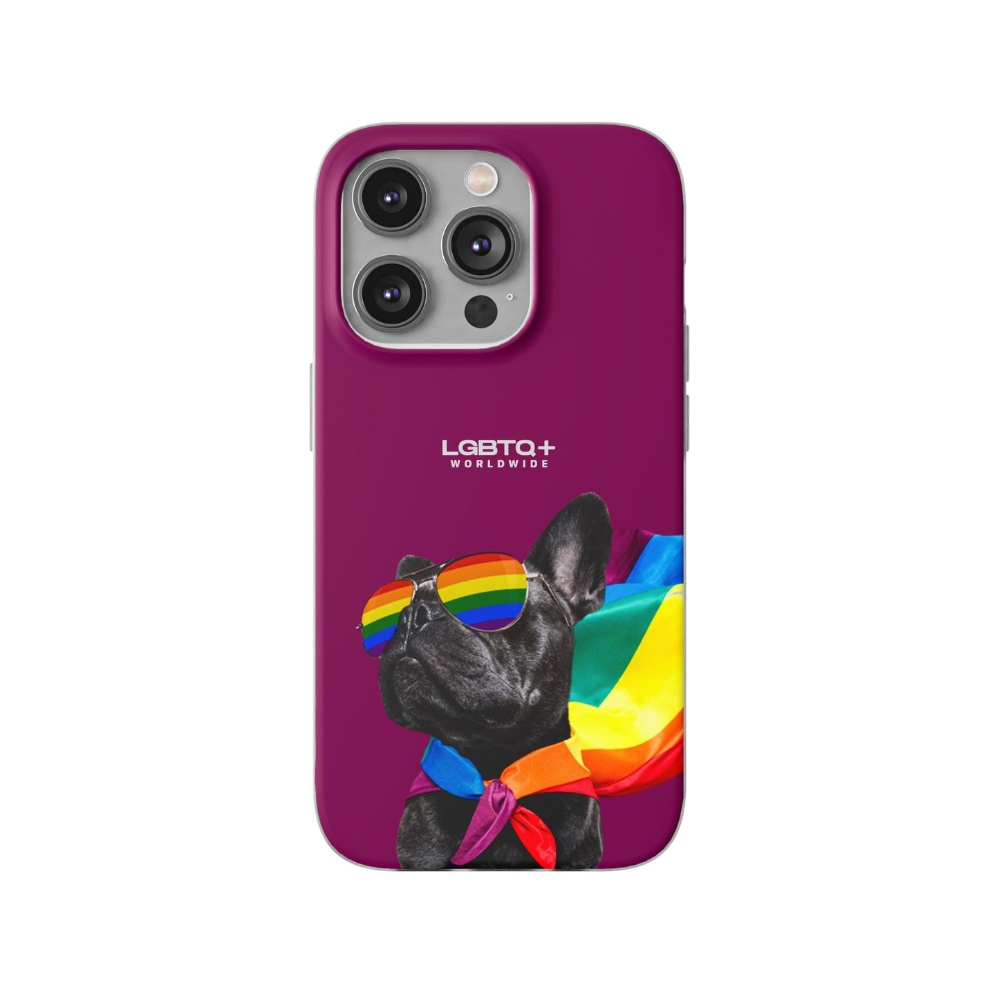 LGBTQWorldwide - ,,GLÜCKLICHER HUND" Flexible Handyhülle Accessories, Case, iPhone, iPhone Cases, Phone accessory, Phone Cases, Samsung Cases, silikon, Valentine's Day promotion lgbtq Bekleidung Accessoires unisex Zubehör