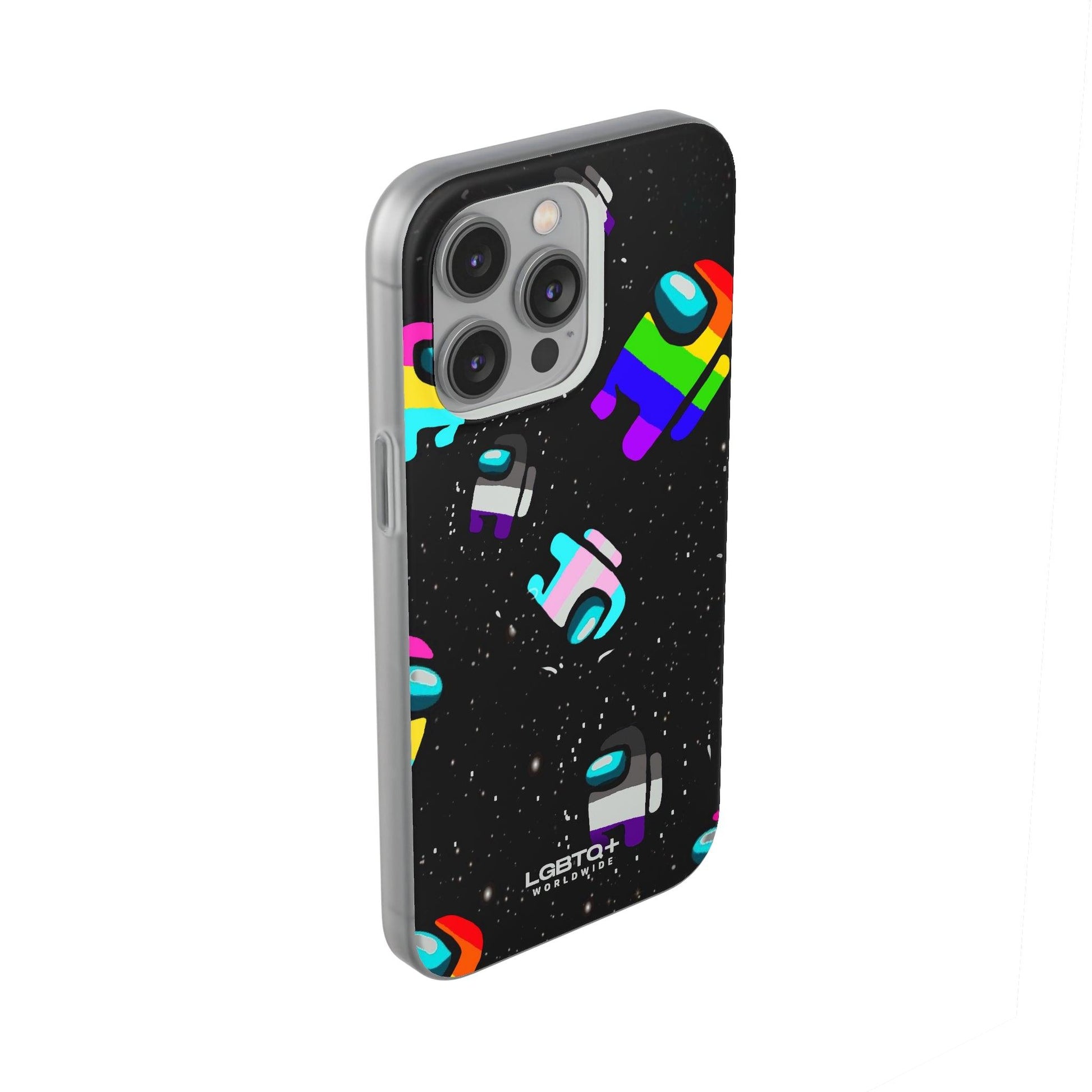 LGBTQWorldwide - ,,IMPOSTER" Flexible Handyhülle Accessories, Case, iPhone, iPhone Cases, Phone accessory, Phone Cases, Samsung Cases, silikon, Valentine's Day promotion lgbtq Bekleidung Accessoires unisex Zubehör