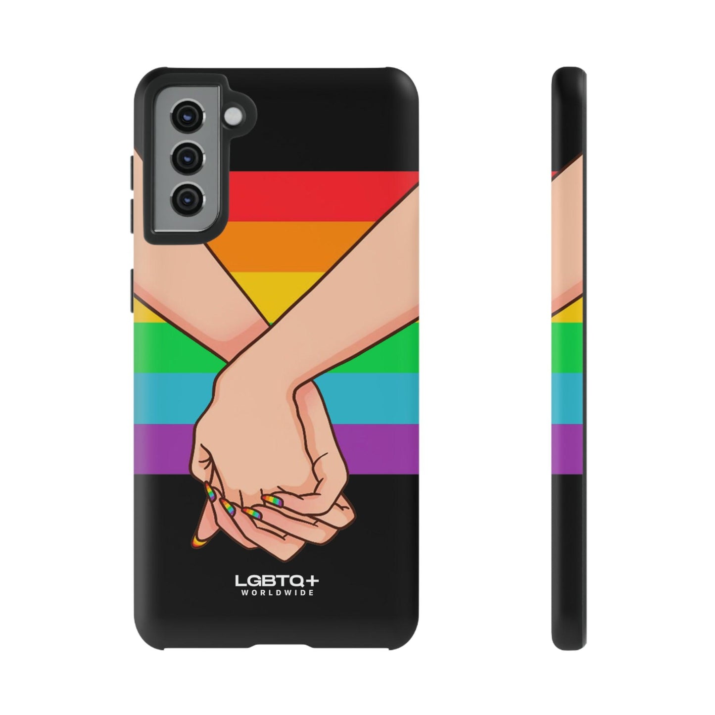 LGBTQWorldwide - ,,TOGETHER PRIDE" Doppelgehäuse Handyhülle Accessories, Glossy, iPhone Cases, Matte, Phone accessory, Phone Cases, Samsung Cases, Thermo, Valentine's Day Picks lgbtq Bekleidung Accessoires unisex Zubehör