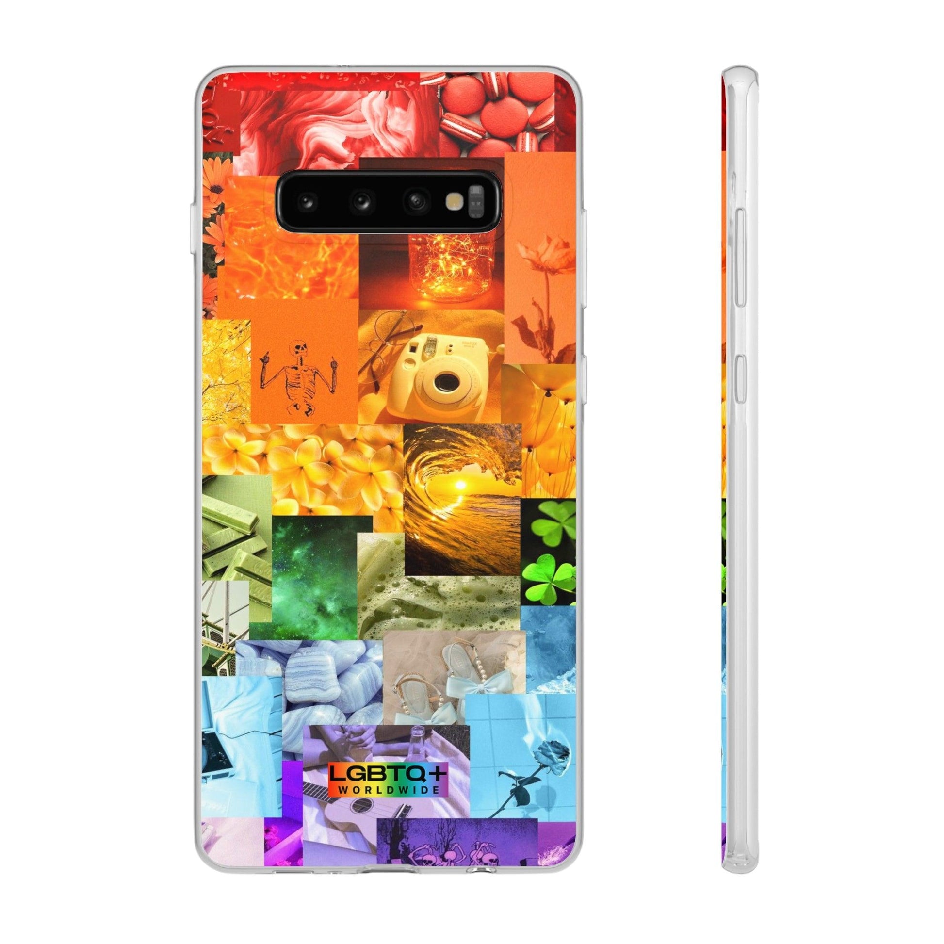 LGBTQWorldwide - ,,GLÜCKLICHKEIT" Flexible Handyhülle Accessories, Case, iPhone, iPhone Cases, Phone accessory, Phone Cases, Samsung Cases, silikon, Valentine's Day promotion lgbtq Bekleidung Accessoires unisex Zubehör