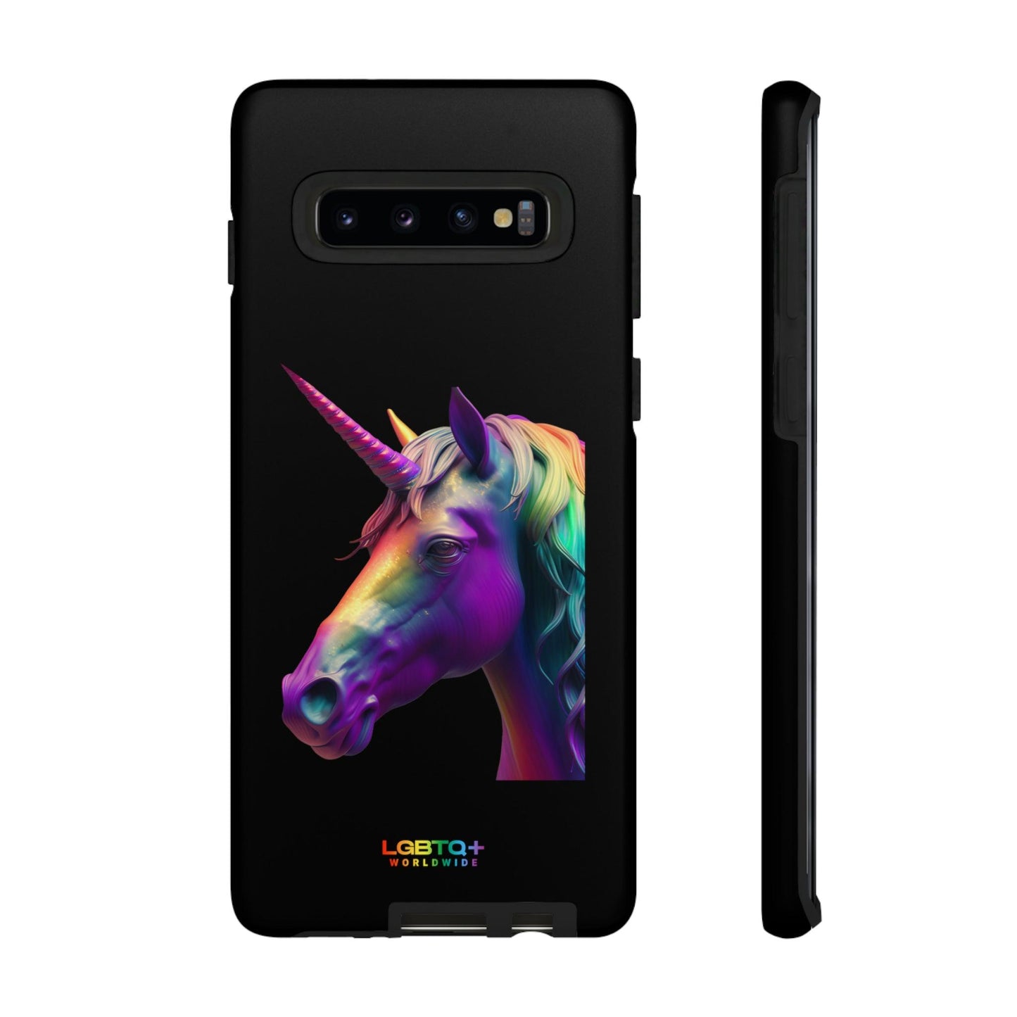 LGBTQWorldwide - ,,REGENBOGEN EINHORN" Doppelgehäuse Handyhülle Accessories, Glossy, iPhone Cases, Matte, Phone accessory, Phone Cases, Samsung Cases, tough, Valentine's Day Picks lgbtq Bekleidung Accessoires unisex Zubehör