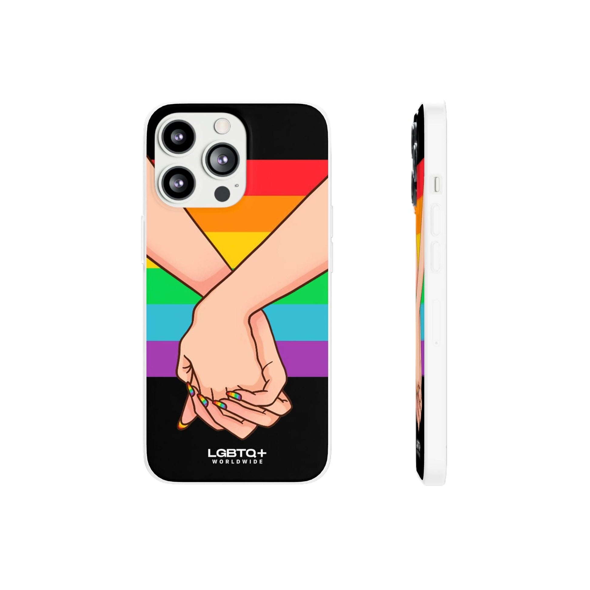 LGBTQWorldwide - ,,TOGETHER PRIDE" Flexible Handyhülle Accessories, Case, iPhone, iPhone Cases, Phone accessory, Phone Cases, Samsung Cases, silikon, Valentine's Day promotion lgbtq Bekleidung Accessoires unisex Zubehör