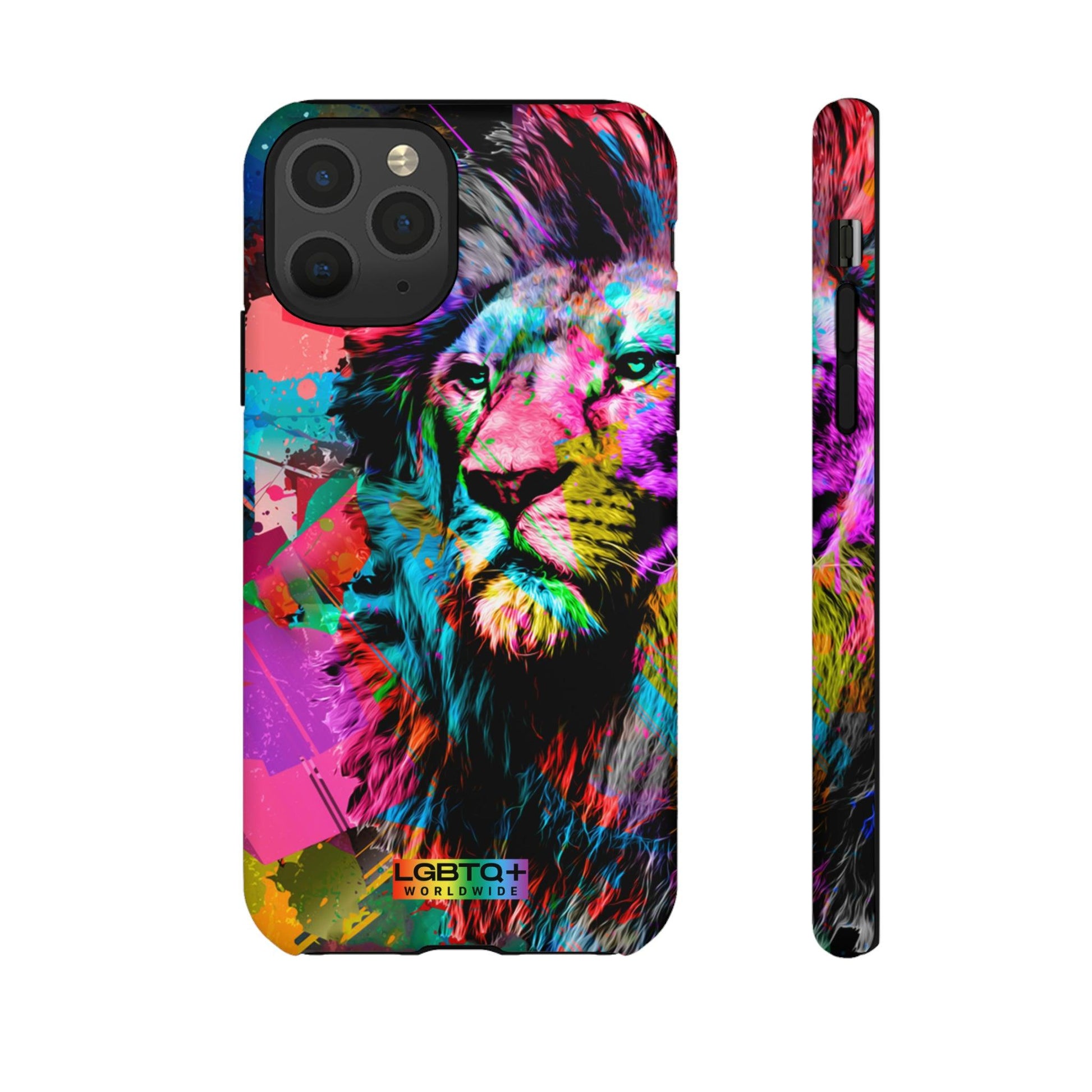 LGBTQWorldwide - ,,STARKER LÖWE" Doppelgehäuse Handyhülle Accessories, Glossy, iPhone Cases, Matte, Phone accessory, Phone Cases, Samsung Cases, Thermo, Valentine's Day Picks lgbtq Bekleidung Accessoires unisex Zubehör