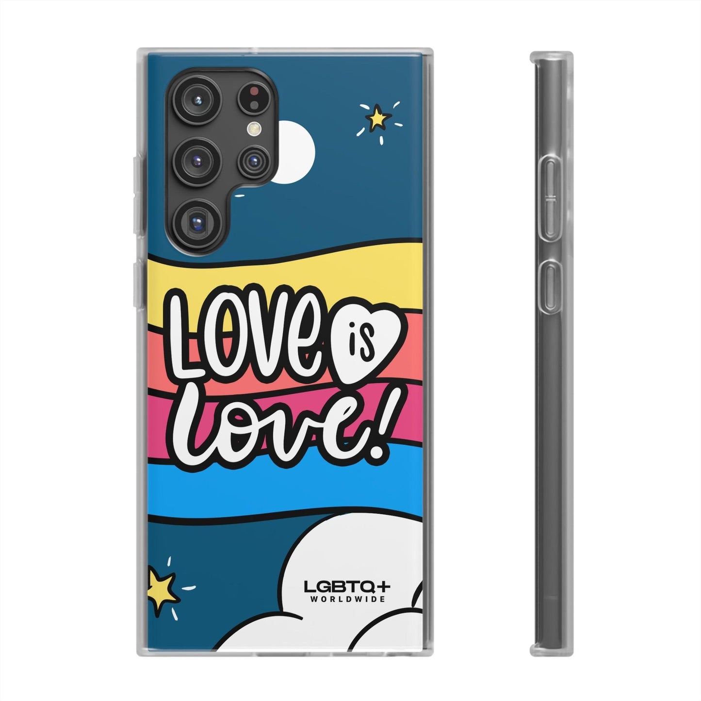 LGBTQWorldwide - ,,LIEBES WOLKE" Flexible Handyhülle Accessories, Case, iPhone, iPhone Cases, Phone accessory, Phone Cases, Samsung Cases, silikon, Valentine's Day promotion lgbtq Bekleidung Accessoires unisex Zubehör