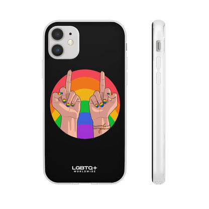 LGBTQWorldwide - ,,GIVE A FUCK" Flexible Handyhülle Accessories, Case, iPhone, iPhone Cases, Phone accessory, Phone Cases, Samsung Cases, silikon, Valentine's Day promotion lgbtq Bekleidung Accessoires unisex Zubehör