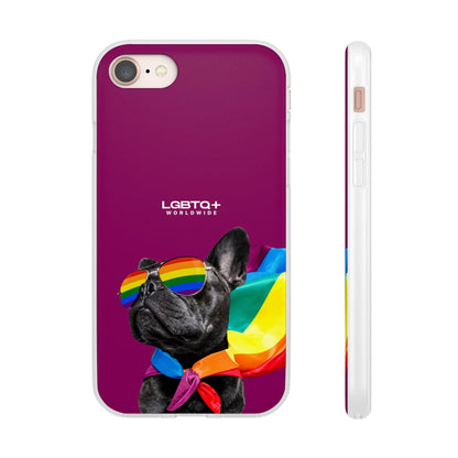 LGBTQWorldwide - ,,GLÜCKLICHER HUND" Flexible Handyhülle Accessories, Case, iPhone, iPhone Cases, Phone accessory, Phone Cases, Samsung Cases, silikon, Valentine's Day promotion lgbtq Bekleidung Accessoires unisex Zubehör