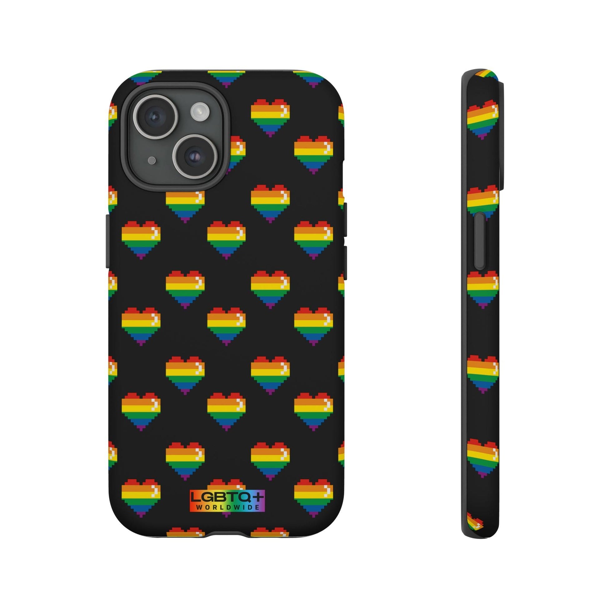 LGBTQWorldwide - ,,COMIC HERZEN" Doppelgehäuse Handyhülle Accessories, Glossy, iPhone Cases, Matte, Phone accessory, Phone Cases, Samsung Cases, Thermo, Valentine's Day Picks lgbtq Bekleidung Accessoires unisex Zubehör