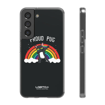 LGBTQWorldwide - ,,PROUD PUG" Flexible Handyhülle Accessories, Case, iPhone, iPhone Cases, Phone accessory, Phone Cases, Samsung Cases, silikon, Valentine's Day promotion lgbtq Bekleidung Accessoires unisex Zubehör