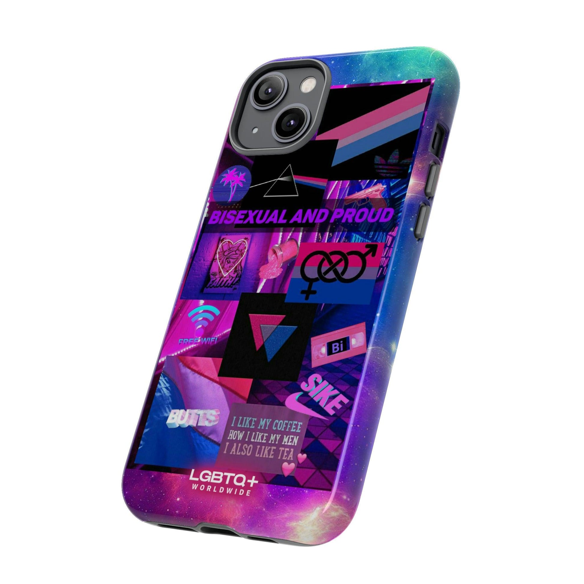 LGBTQWorldwide - ,,BISEXUAL" Doppelgehäuse Handyhülle Accessories, Glossy, iPhone Cases, Matte, Phone accessory, Phone Cases, Samsung Cases, Thermo, Valentine's Day Picks lgbtq Bekleidung Accessoires unisex Zubehör