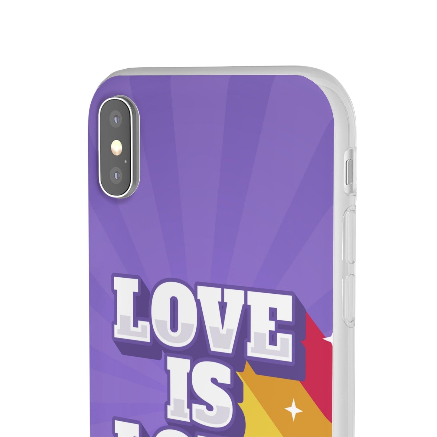 LGBTQWorldwide - ,,LOVE IS LOVE" Flexible Handyhülle Accessories, Case, iPhone, iPhone Cases, Phone accessory, Phone Cases, Samsung Cases, silikon, Valentine's Day promotion lgbtq Bekleidung Accessoires unisex Zubehör