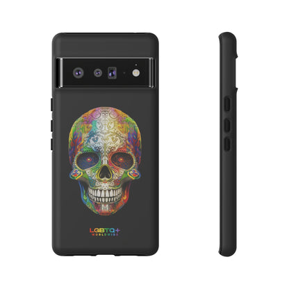 LGBTQWorldwide - ,,SKULL HEAD" Doppelgehäuse Handyhülle Accessories, Glossy, iPhone Cases, Matte, Phone accessory, Phone Cases, Samsung Cases, tough, Valentine's Day Picks lgbtq Bekleidung Accessoires unisex Zubehör