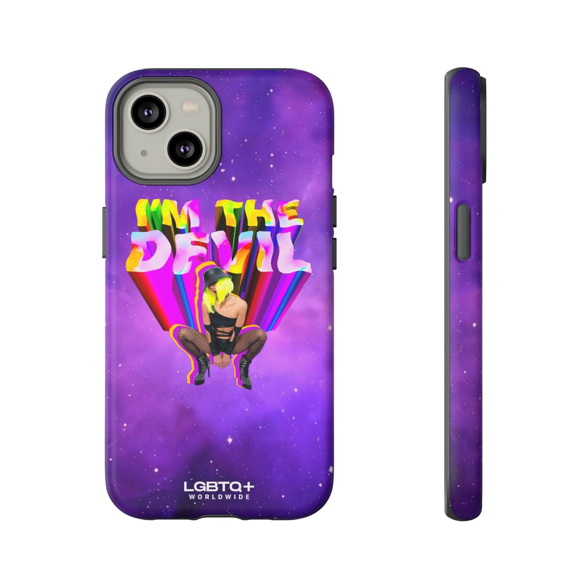 LGBTQWorldwide - ,,I AM THE DEVIL" Doppelgehäuse Handyhülle Accessories, Glossy, iPhone Cases, Matte, Phone accessory, Phone Cases, Samsung Cases, Thermo, Valentine's Day Picks lgbtq Bekleidung Accessoires unisex Zubehör