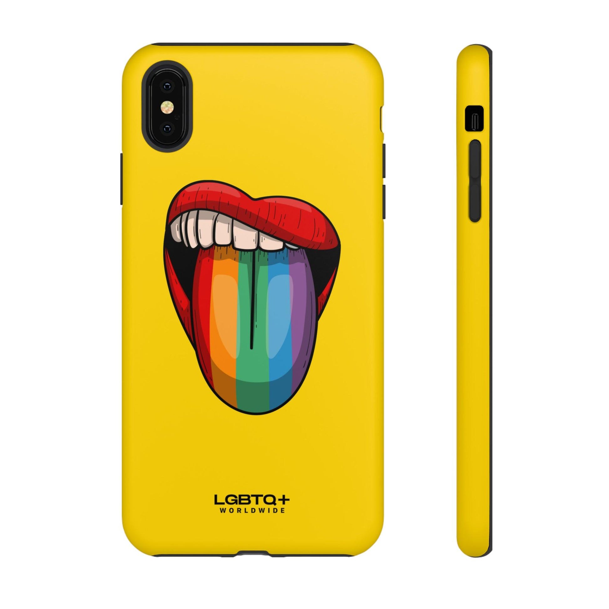 LGBTQWorldwide - ,,ZUNGE" Doppelgehäuse Handyhülle Accessories, Glossy, iPhone Cases, Matte, Phone accessory, Phone Cases, Samsung Cases, Thermo, Valentine's Day Picks lgbtq Bekleidung Accessoires unisex Zubehör