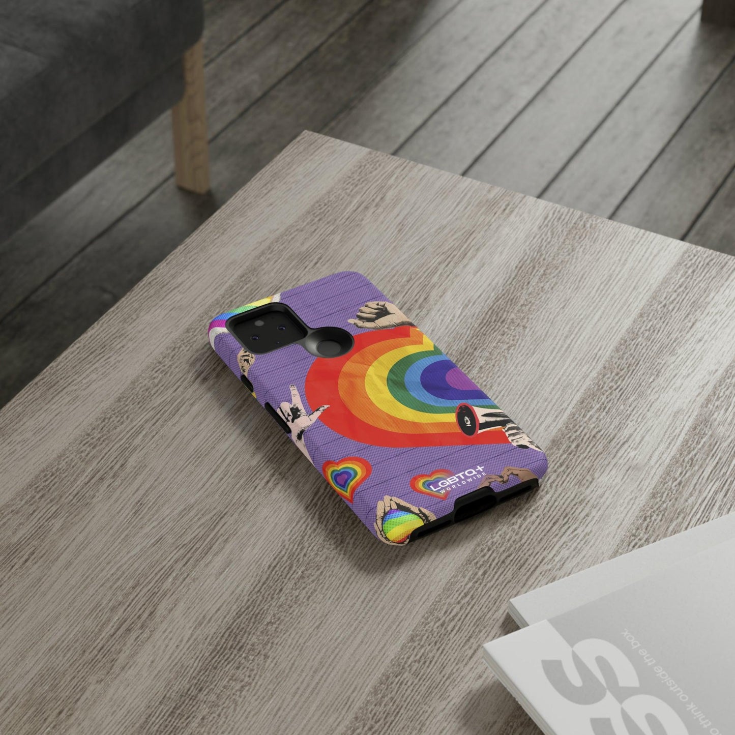 LGBTQWorldwide - ,,REGENBOGEN HERZ" Doppelgehäuse Handyhülle Accessories, Glossy, iPhone Cases, Matte, Phone accessory, Phone Cases, Samsung Cases, Thermo, Valentine's Day Picks lgbtq Bekleidung Accessoires unisex Zubehör