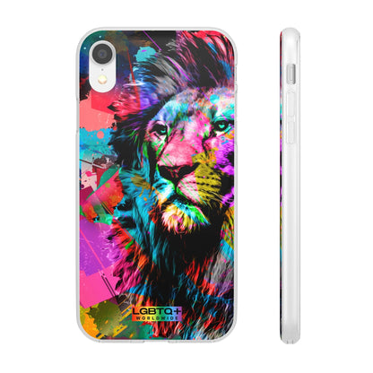 LGBTQWorldwide - ,,STARKER LÖWE" Flexible Handyhülle Accessories, Case, iPhone, iPhone Cases, Phone accessory, Phone Cases, Samsung Cases, silikon, Valentine's Day promotion lgbtq Bekleidung Accessoires unisex Zubehör