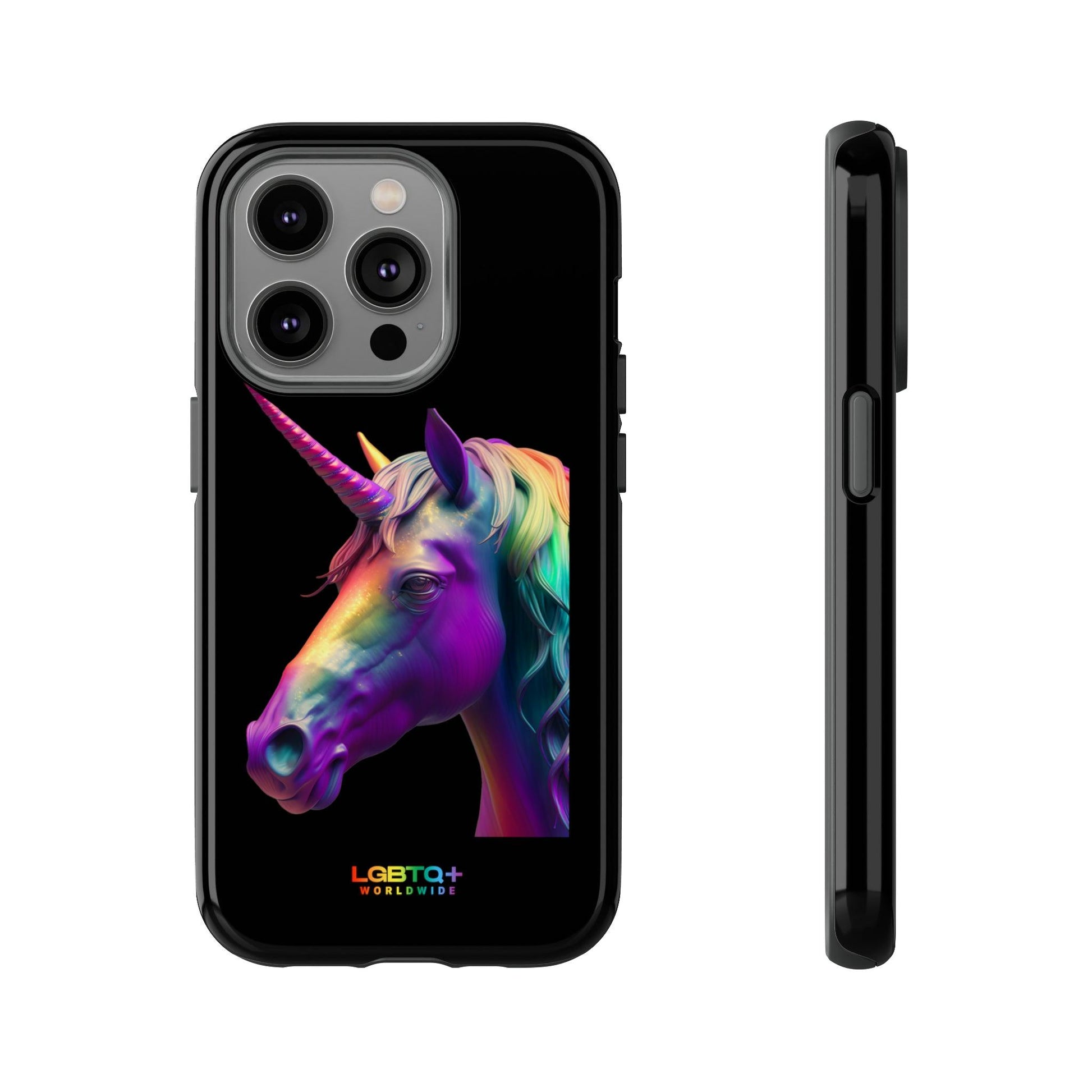 LGBTQWorldwide - ,,REGENBOGEN EINHORN" Doppelgehäuse Handyhülle Accessories, Glossy, iPhone Cases, Matte, Phone accessory, Phone Cases, Samsung Cases, tough, Valentine's Day Picks lgbtq Bekleidung Accessoires unisex Zubehör