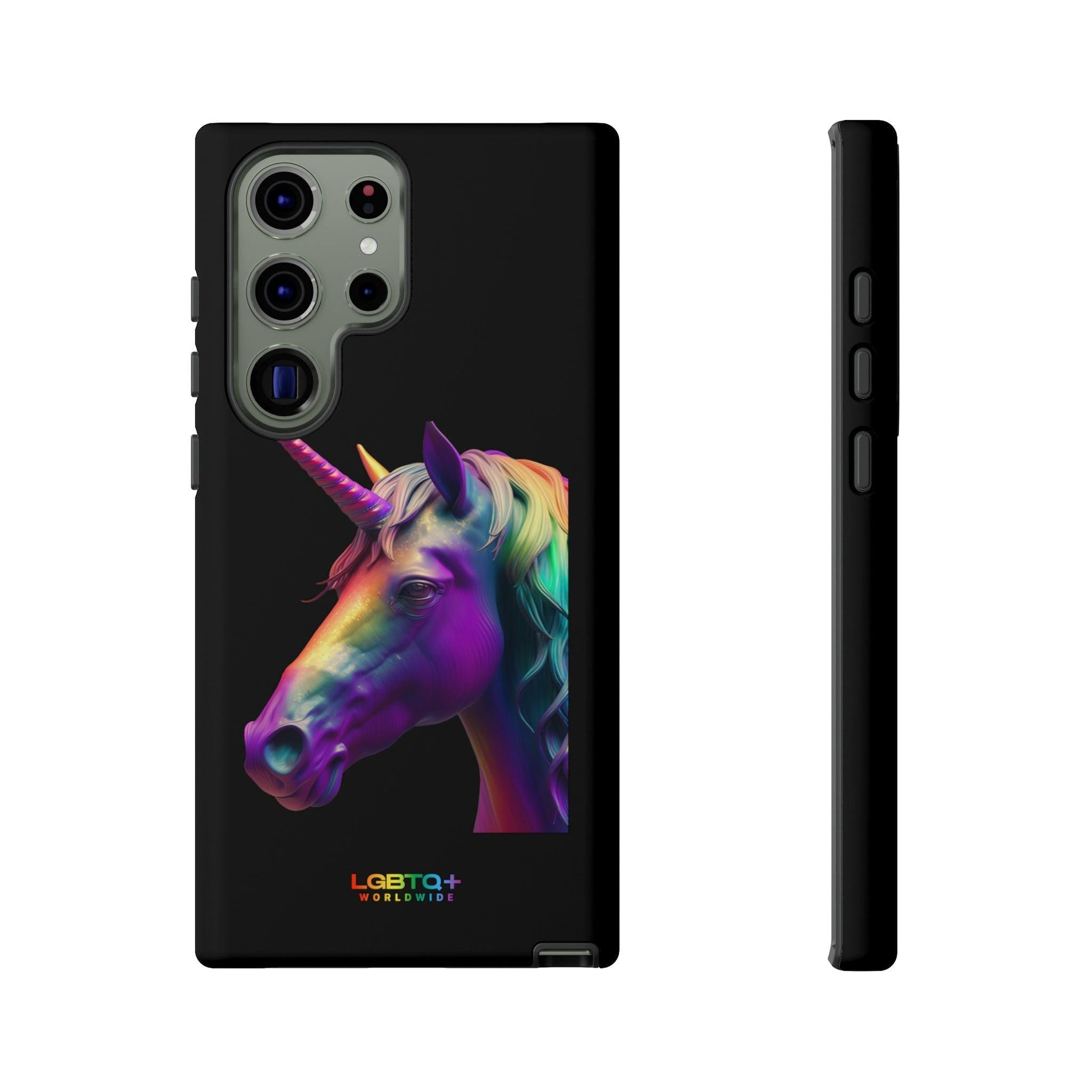 LGBTQWorldwide - ,,REGENBOGEN EINHORN" Doppelgehäuse Handyhülle Accessories, Glossy, iPhone Cases, Matte, Phone accessory, Phone Cases, Samsung Cases, tough, Valentine's Day Picks lgbtq Bekleidung Accessoires unisex Zubehör