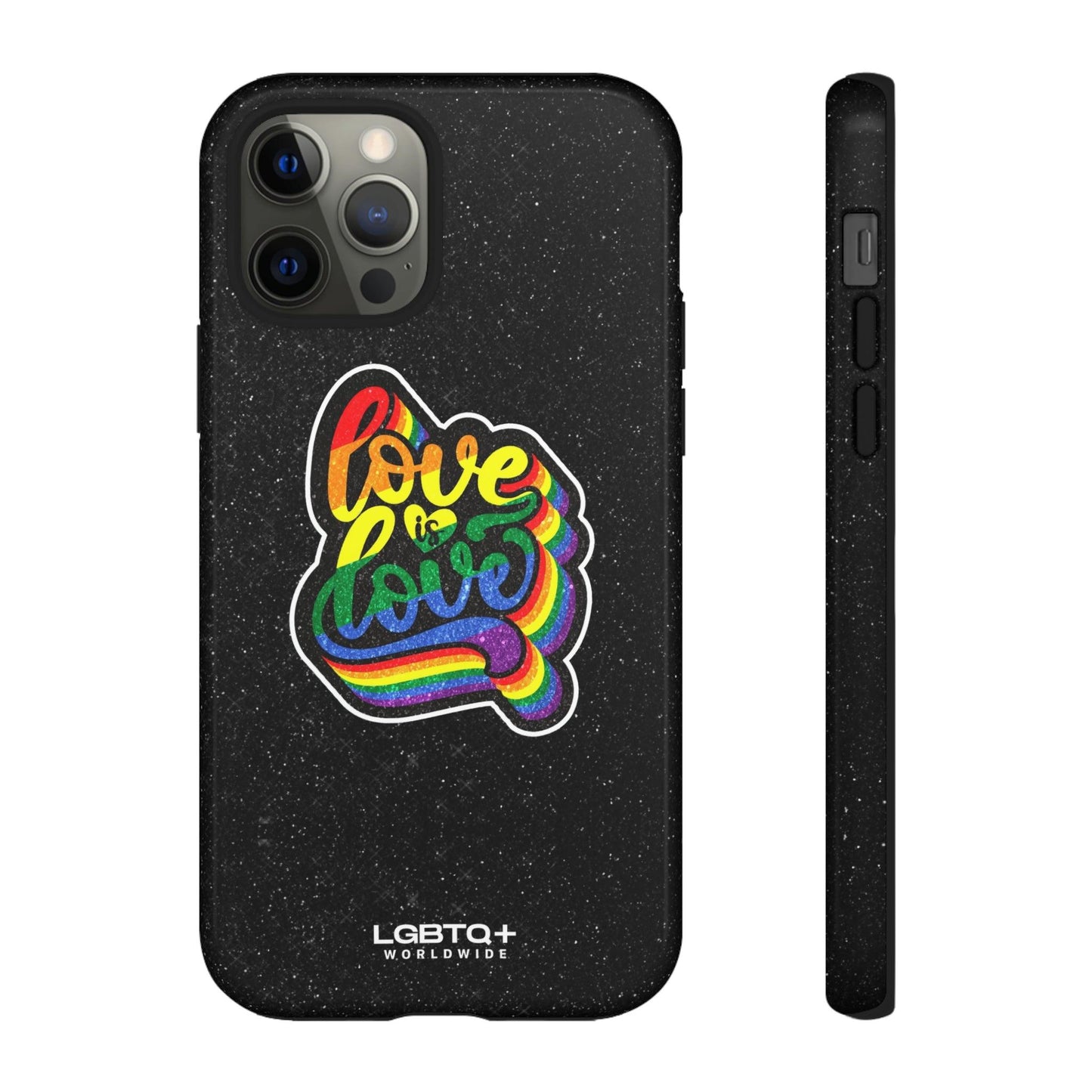 LGBTQWorldwide - ,,LOVE IS LOVE" Doppelgehäuse Handyhülle Accessories, Glossy, iPhone Cases, Matte, Phone accessory, Phone Cases, Samsung Cases, Thermo, Valentine's Day Picks lgbtq Bekleidung Accessoires unisex Zubehör