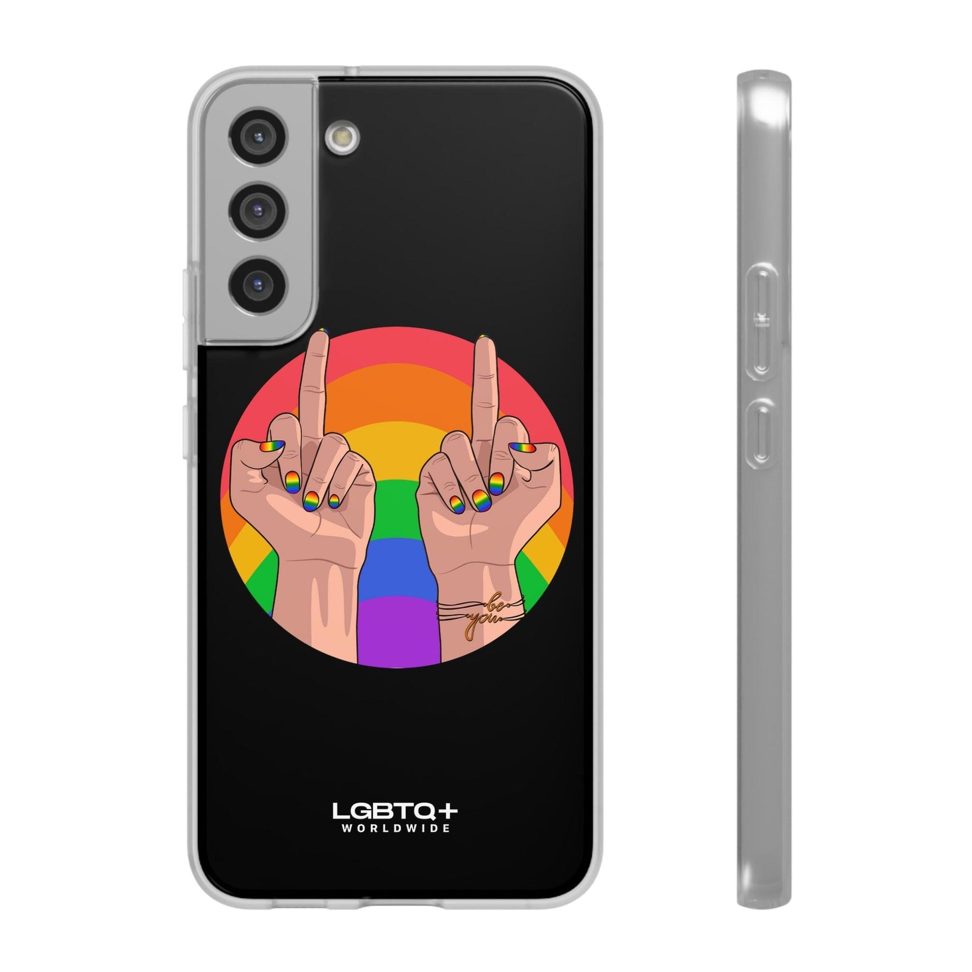 LGBTQWorldwide - ,,GIVE A FUCK" Flexible Handyhülle Accessories, Case, iPhone, iPhone Cases, Phone accessory, Phone Cases, Samsung Cases, silikon, Valentine's Day promotion lgbtq Bekleidung Accessoires unisex Zubehör