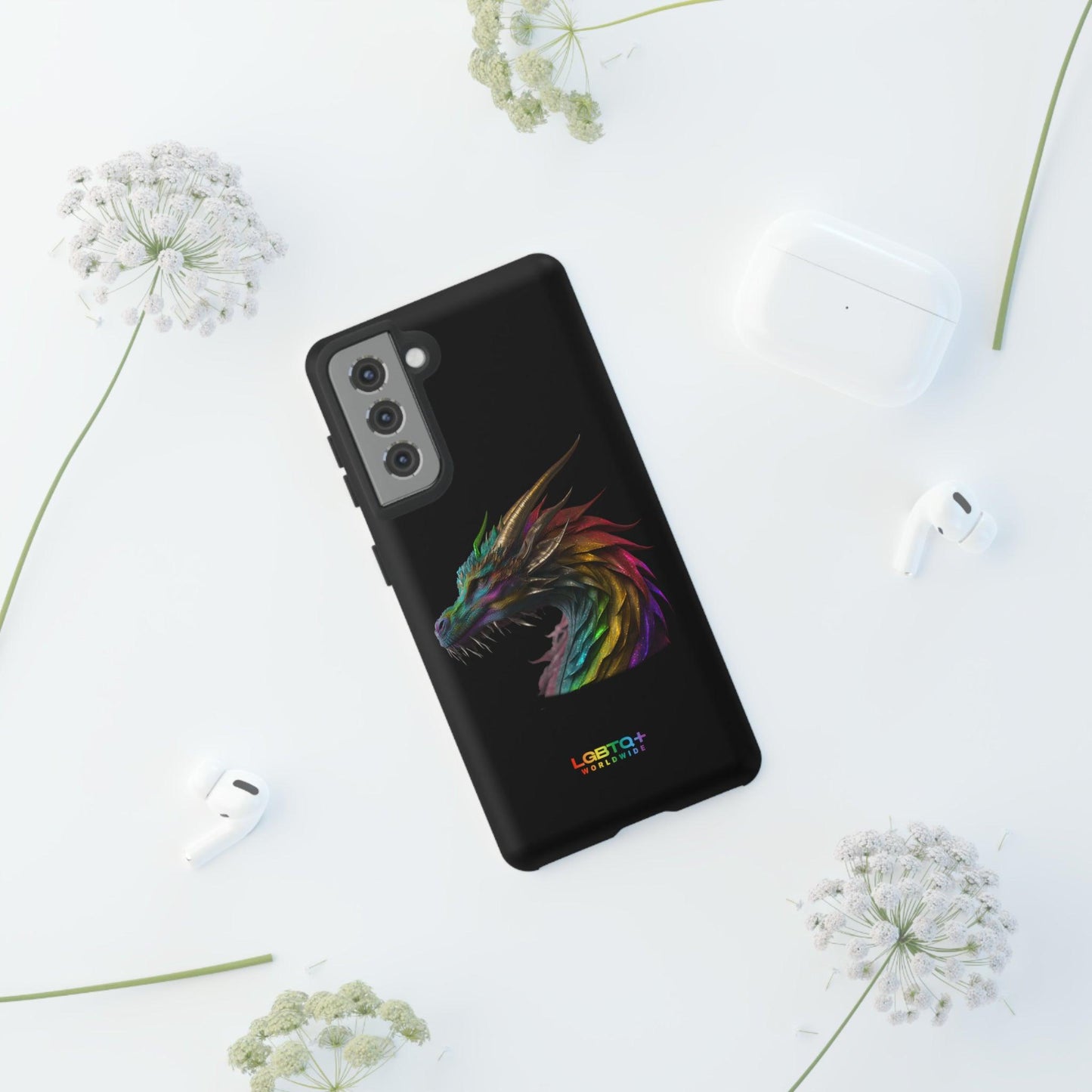 LGBTQWorldwide - ,,DRACHE" Doppelgehäuse Handyhülle Accessories, Glossy, iPhone Cases, Matte, Phone accessory, Phone Cases, Samsung Cases, tough, Valentine's Day Picks lgbtq Bekleidung Accessoires unisex Zubehör