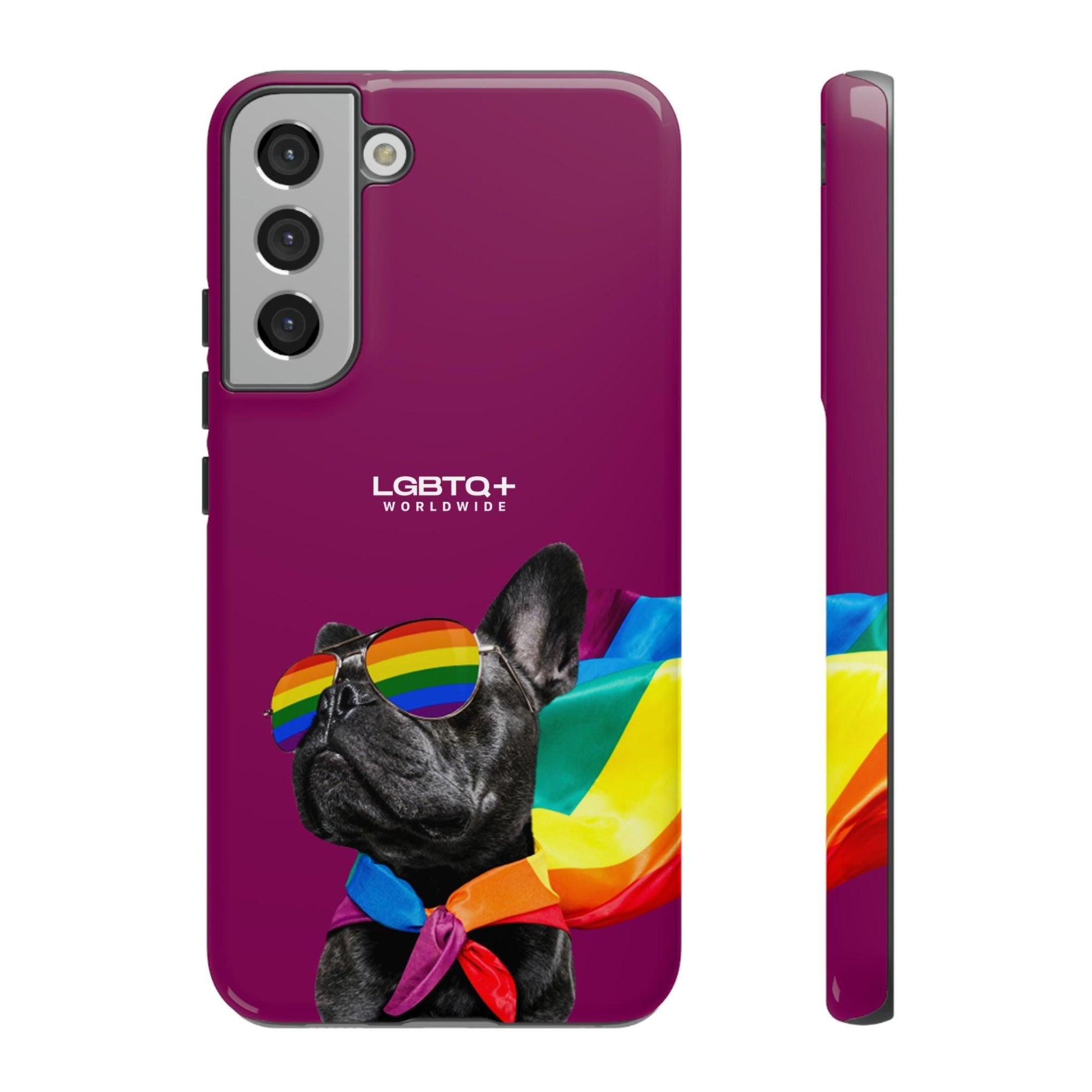 LGBTQWorldwide - ,,GLÜCKLICHER HUND" Doppelgehäuse Handyhülle Accessories, Glossy, iPhone Cases, Matte, Phone accessory, Phone Cases, Samsung Cases, Thermo, Valentine's Day Picks lgbtq Bekleidung Accessoires unisex Zubehör