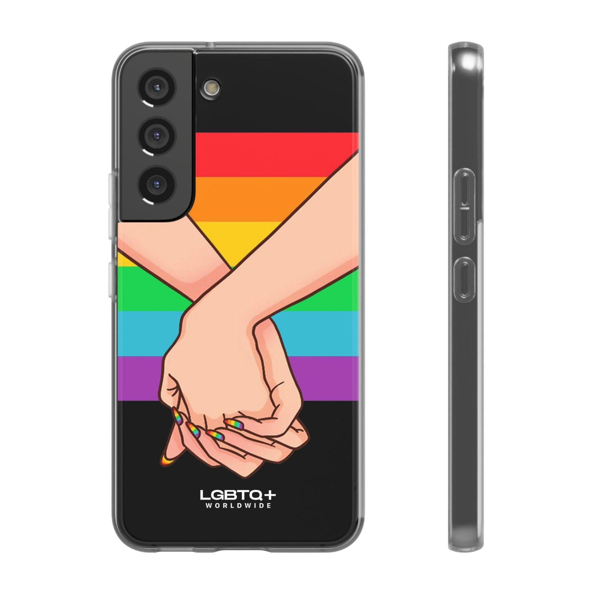 LGBTQWorldwide - ,,TOGETHER PRIDE" Flexible Handyhülle Accessories, Case, iPhone, iPhone Cases, Phone accessory, Phone Cases, Samsung Cases, silikon, Valentine's Day promotion lgbtq Bekleidung Accessoires unisex Zubehör