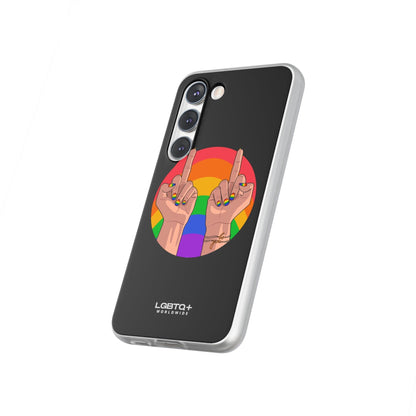 LGBTQWorldwide - ,,GIVE A FUCK" Flexible Handyhülle Accessories, Case, iPhone, iPhone Cases, Phone accessory, Phone Cases, Samsung Cases, silikon, Valentine's Day promotion lgbtq Bekleidung Accessoires unisex Zubehör