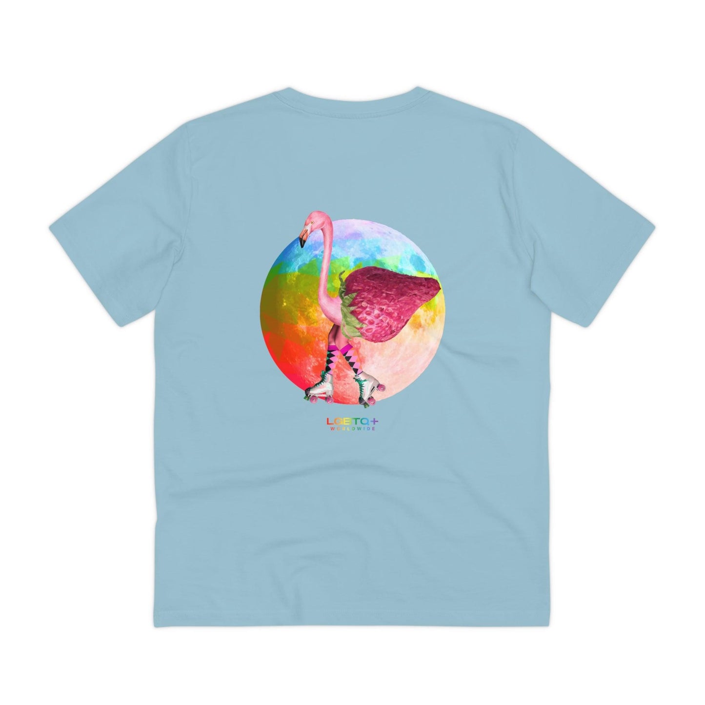 LGBTQWorldwide - ,,FLAMINGO" Clothing, Cotton, Crew neck, DTG, Eco-friendly, Men's Clothing, Organic, Recycled, Regular fit, Sustainable, T-shirts, Unisex, Valentine's Day Picks, Vegan, Women's Clothing lgbtq Bekleidung Accessoires unisex Zubehör