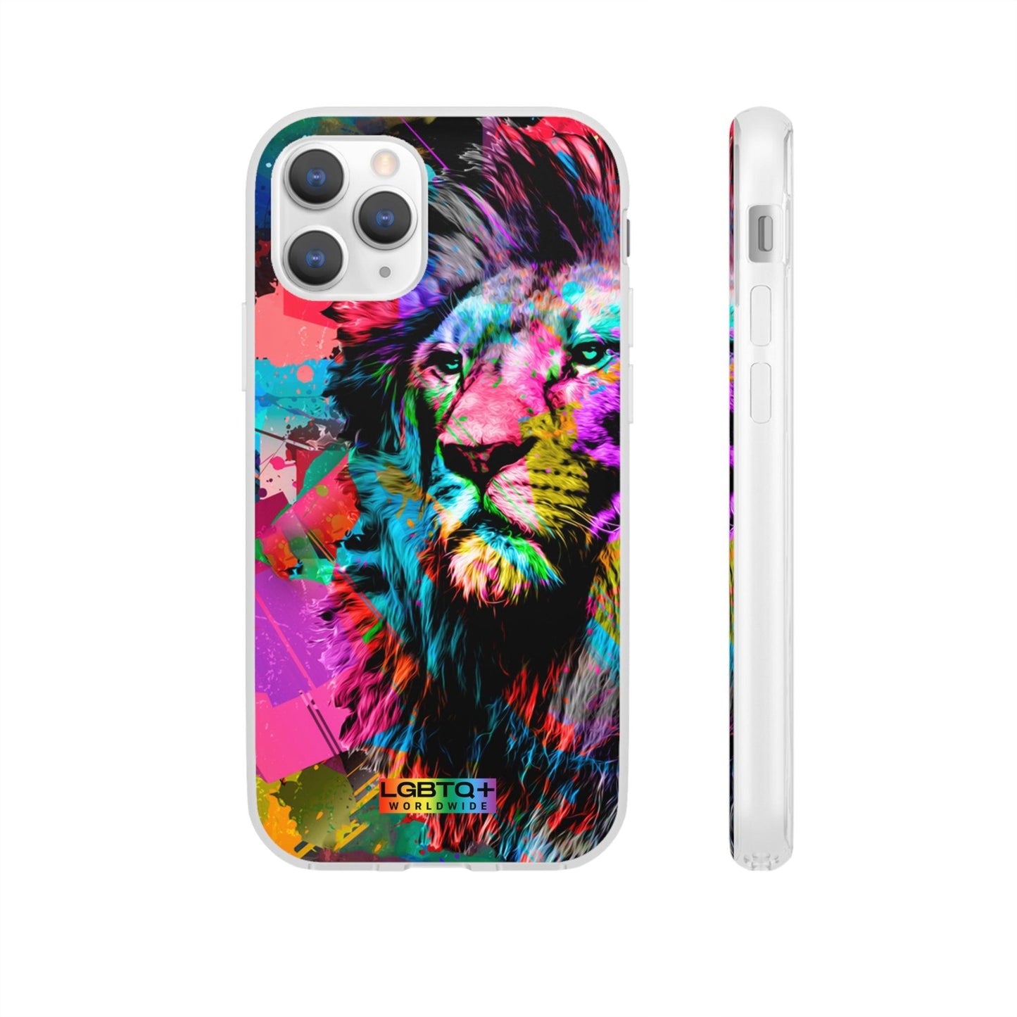 LGBTQWorldwide - ,,STARKER LÖWE" Flexible Handyhülle Accessories, Case, iPhone, iPhone Cases, Phone accessory, Phone Cases, Samsung Cases, silikon, Valentine's Day promotion lgbtq Bekleidung Accessoires unisex Zubehör