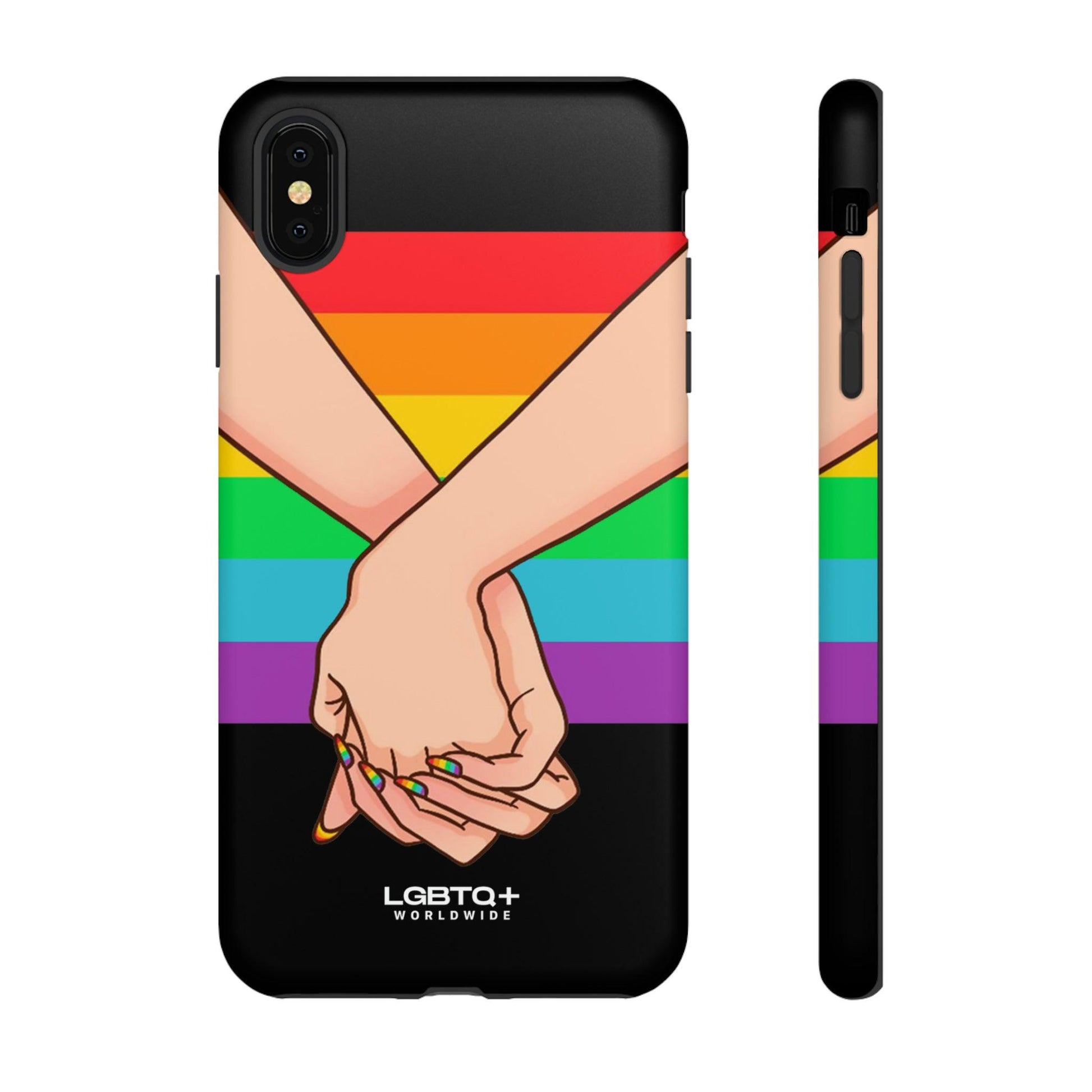 LGBTQWorldwide - ,,TOGETHER PRIDE" Doppelgehäuse Handyhülle Accessories, Glossy, iPhone Cases, Matte, Phone accessory, Phone Cases, Samsung Cases, Thermo, Valentine's Day Picks lgbtq Bekleidung Accessoires unisex Zubehör