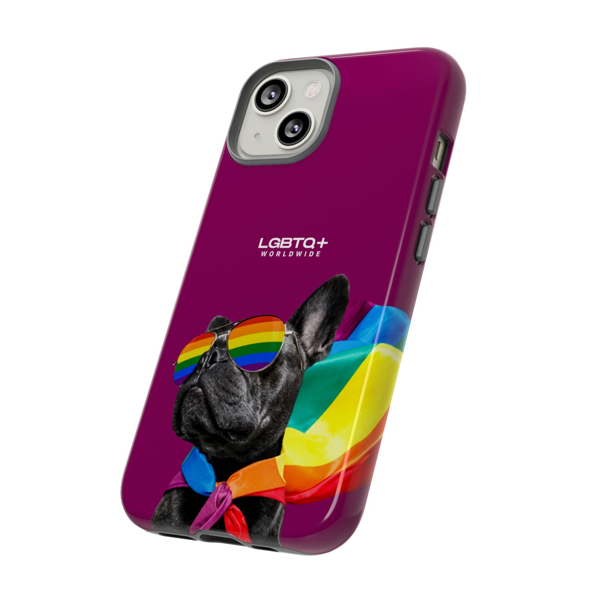 LGBTQWorldwide - ,,GLÜCKLICHER HUND" Doppelgehäuse Handyhülle Accessories, Glossy, iPhone Cases, Matte, Phone accessory, Phone Cases, Samsung Cases, Thermo, Valentine's Day Picks lgbtq Bekleidung Accessoires unisex Zubehör