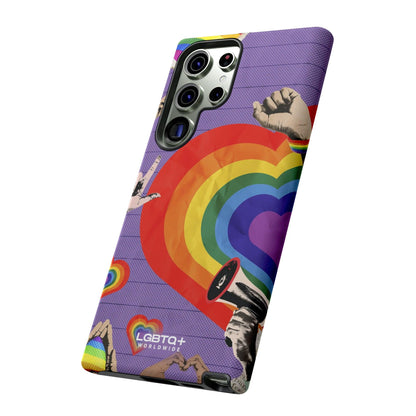 LGBTQWorldwide - ,,REGENBOGEN HERZ" Doppelgehäuse Handyhülle Accessories, Glossy, iPhone Cases, Matte, Phone accessory, Phone Cases, Samsung Cases, Thermo, Valentine's Day Picks lgbtq Bekleidung Accessoires unisex Zubehör