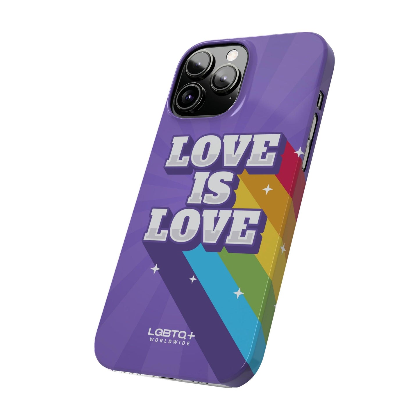 LGBTQWorldwide - ,,LOVE IS LOVE" Handyhülle Accessories, Back-to-School, card, Glossy, iPhone, iPhone Cases, Phone accessory, Phone Cases, Samsung Cases, Slim lgbtq Bekleidung Accessoires unisex Zubehör